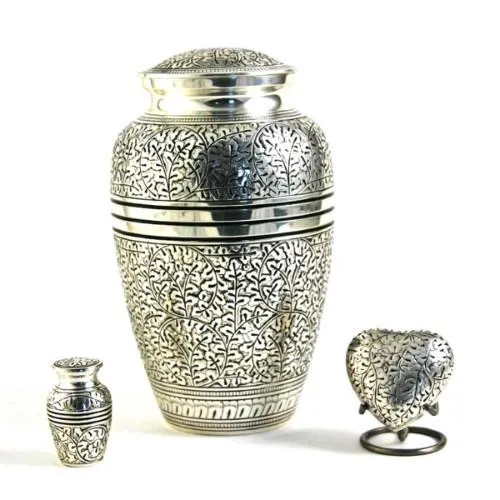 Antique Silver Oak, Cremation Urn | Quality Urns For Less