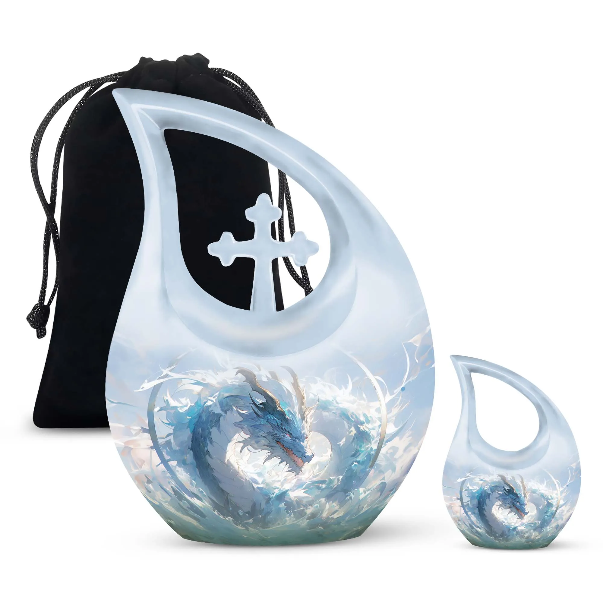 Aqua Fury Urn - Small Keepsake Urn For Human Ashes