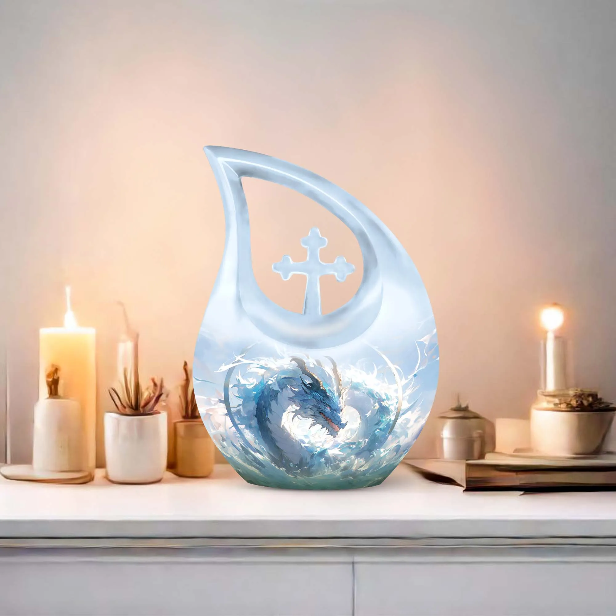 Aqua Fury Urn - Small Keepsake Urn For Human Ashes