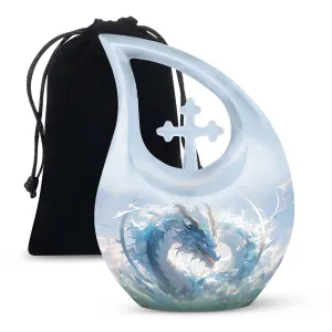 Aqua Fury Urn - Small Keepsake Urn For Human Ashes