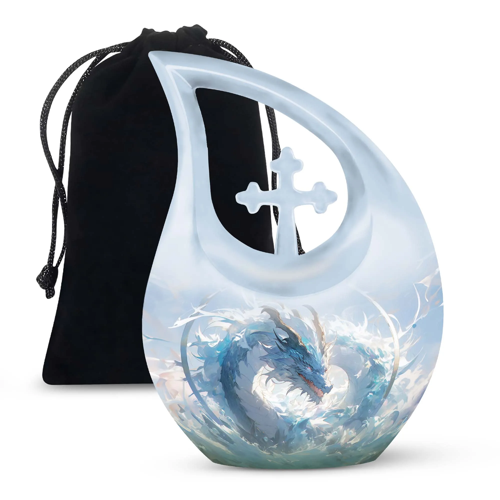 Aqua Fury Urn - Small Keepsake Urn For Human Ashes