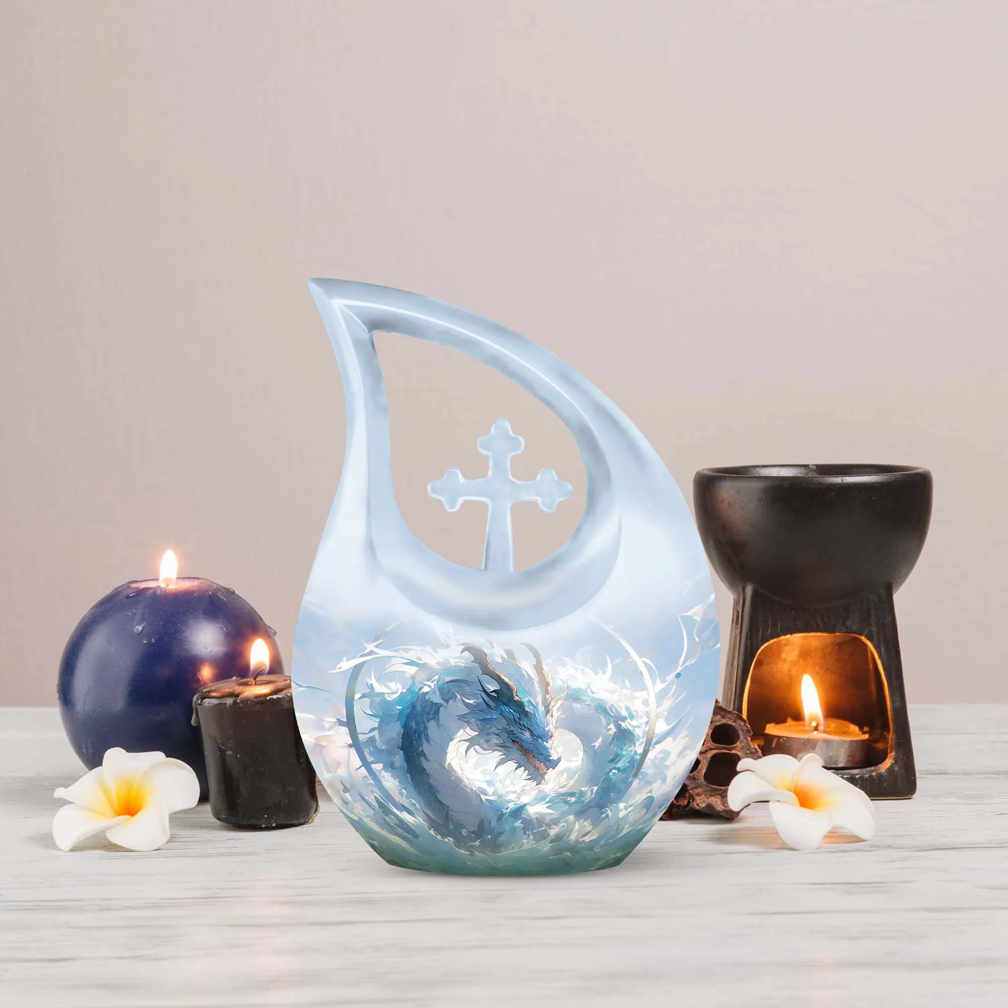 Aqua Fury Urn - Small Keepsake Urn For Human Ashes
