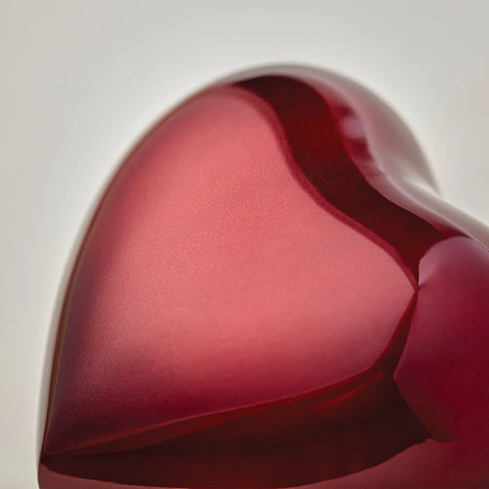 Arielle Heart Urn Keepsake in Ruby Red
