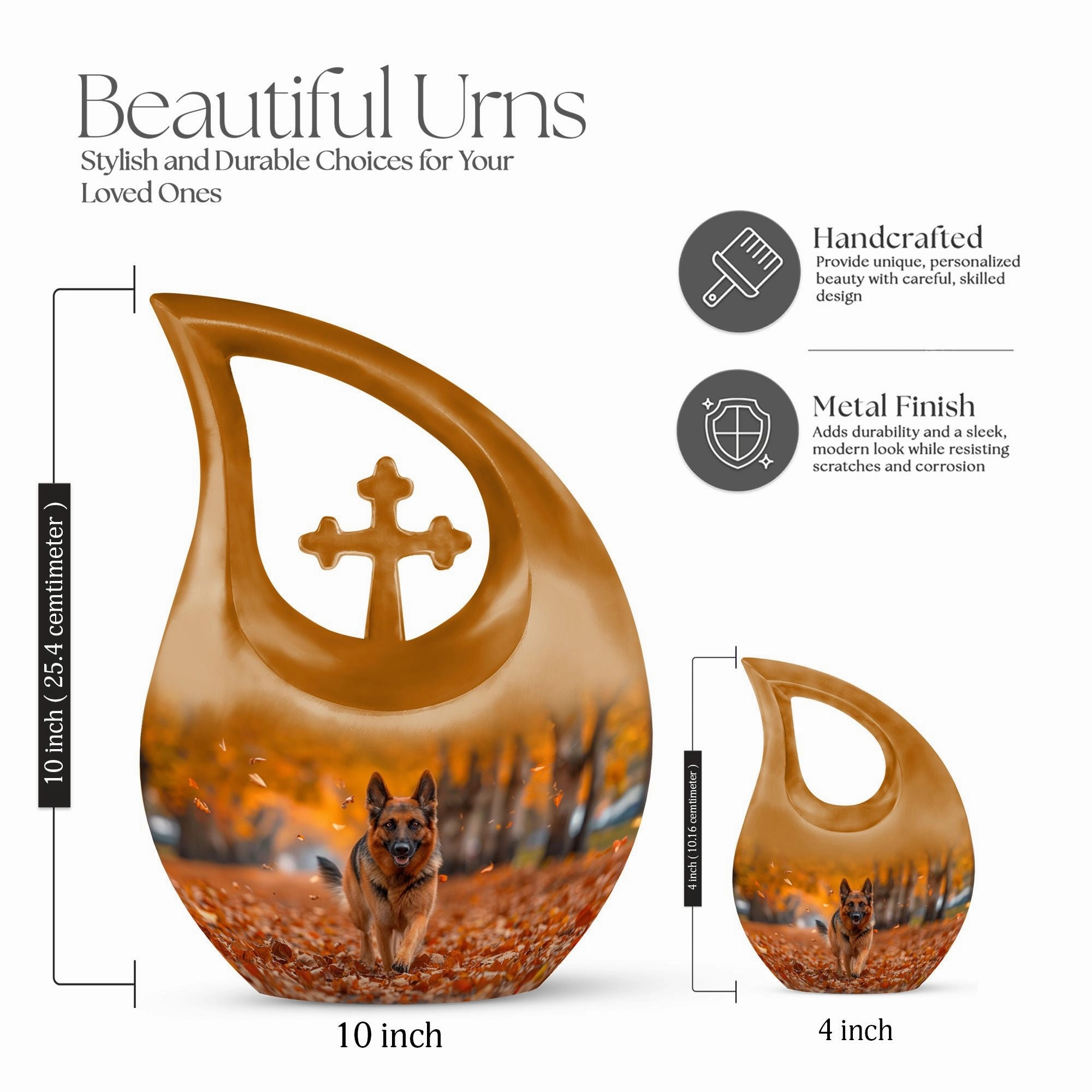 Autumn Canine Stroll Biodegradable Memorial Cremation Urn