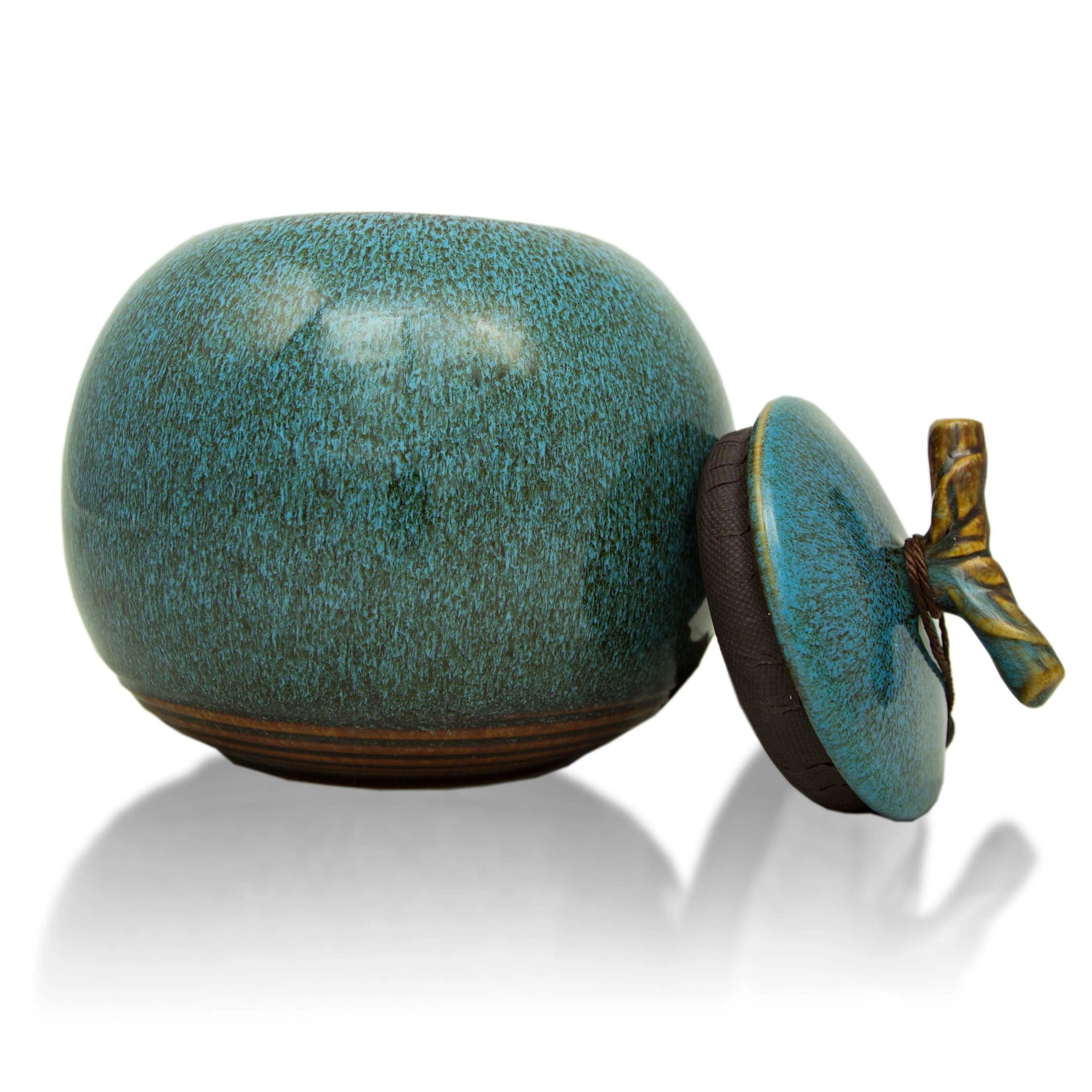 Azure Blue Ceramic Urn in Large