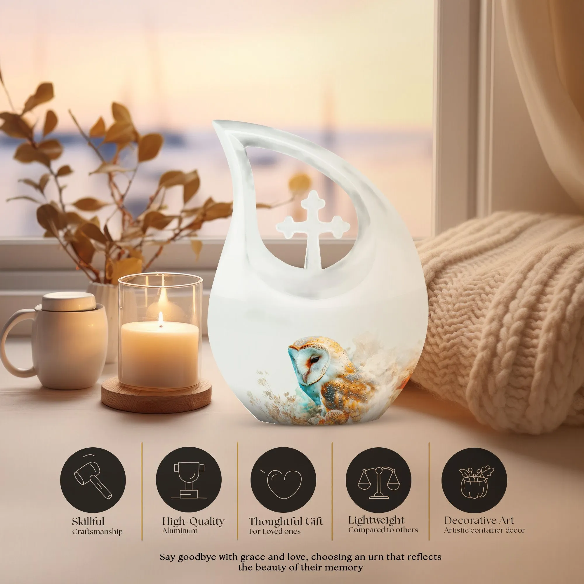 Barn Owl Urn: A Beautiful Custom Keepsake for Memorial Urn