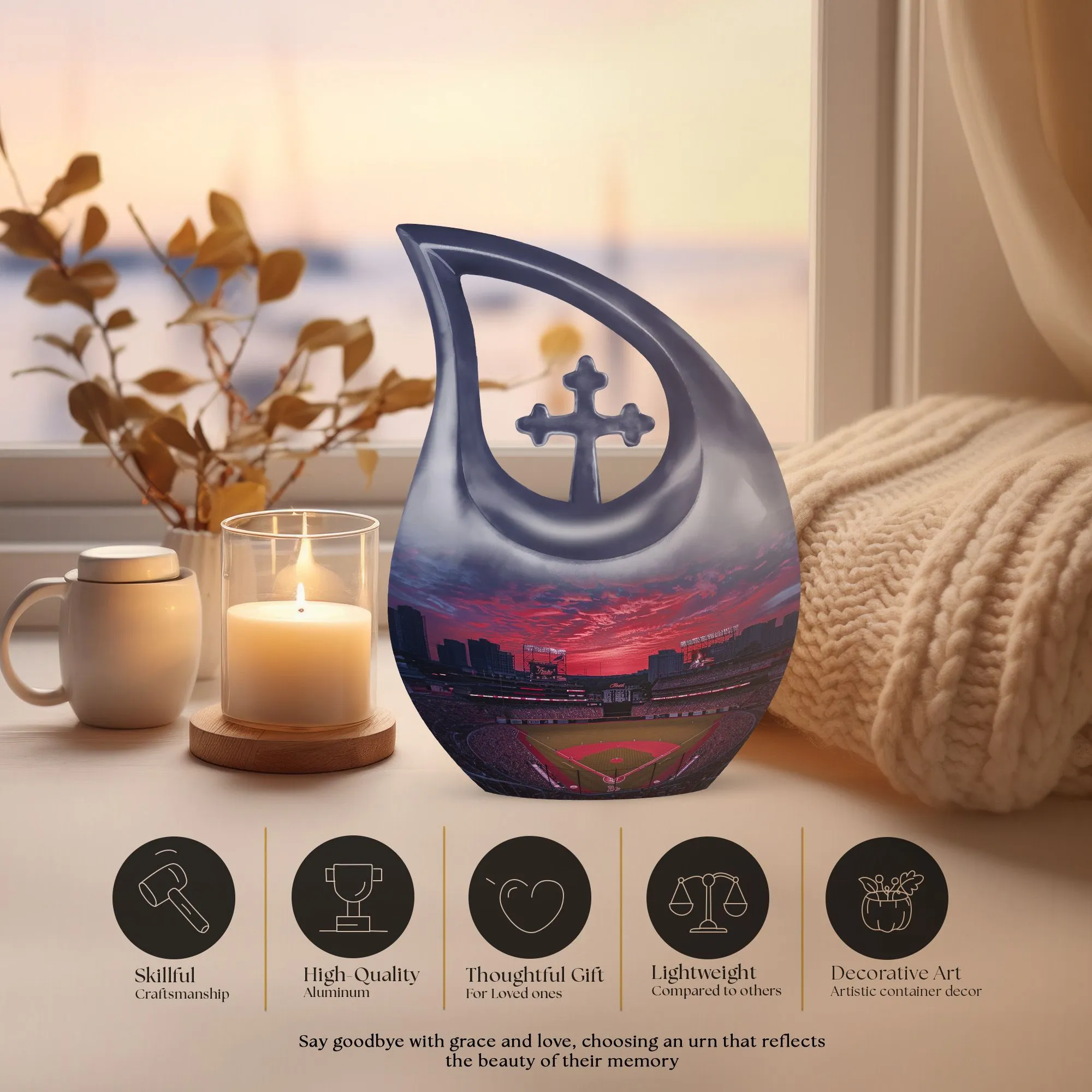 Baseball Urn - Personalized Container For Human Ashes