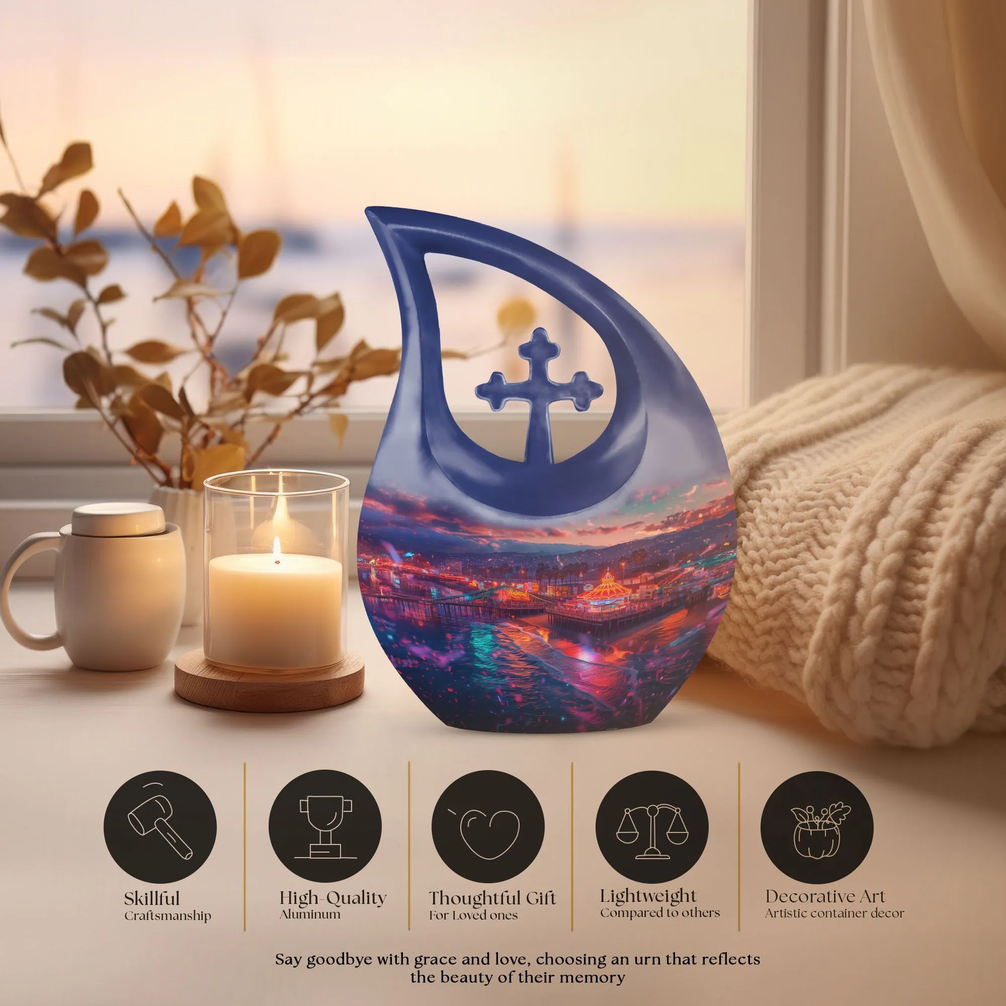Beach Bliss: Dignified Memorial Urns for Serene Oceanic Sojourn