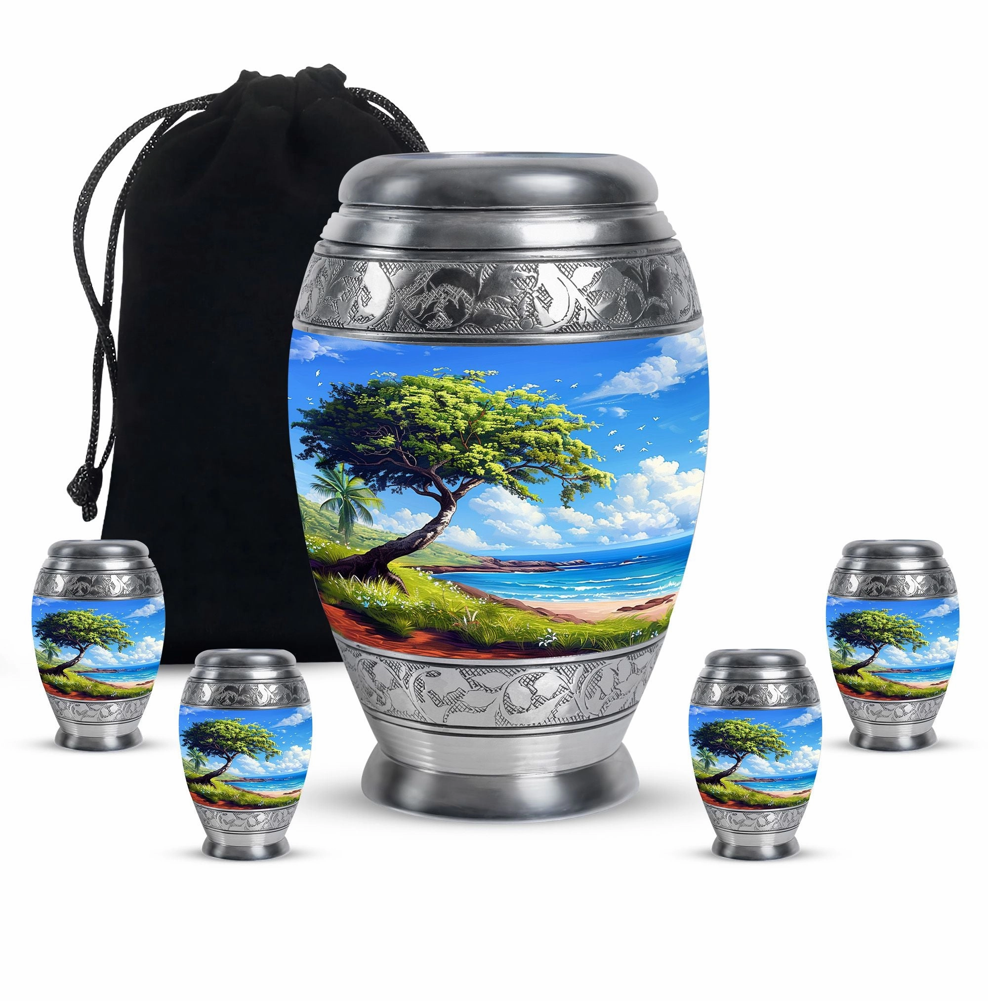 Beach Cremation Keepsake For Human Ashes Memorial & Funeral Urn