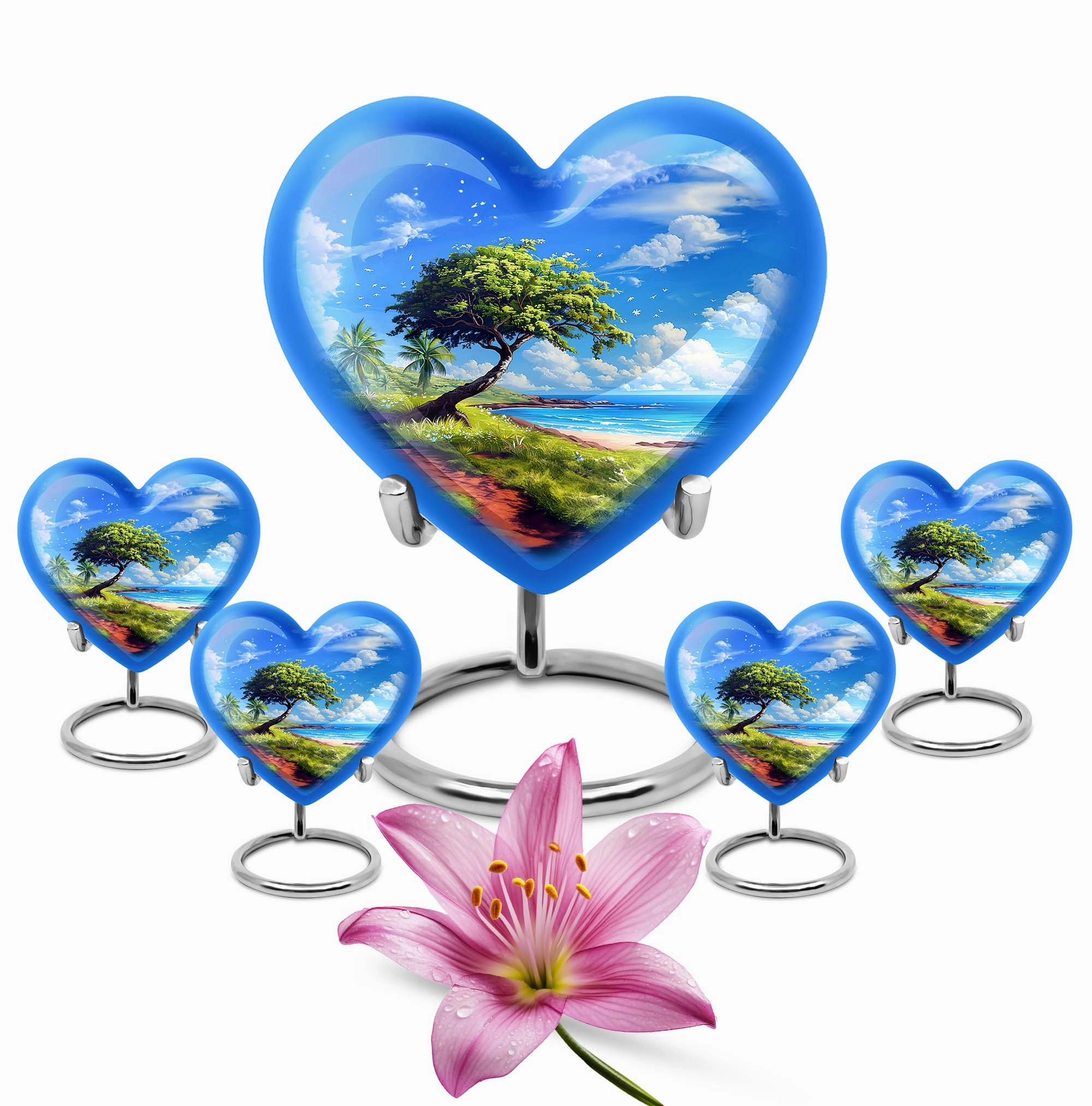 Beach Cremation Keepsake For Human Ashes Memorial & Funeral Urn