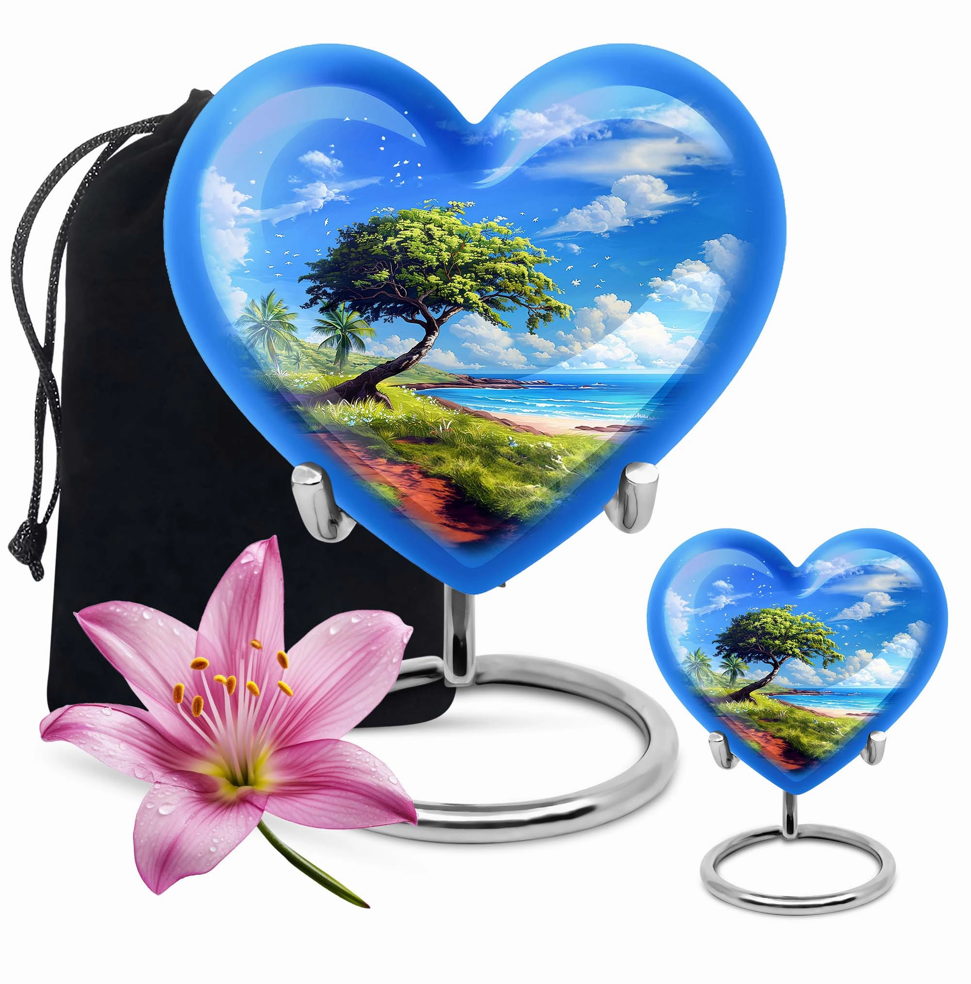 Beach Cremation Keepsake For Human Ashes Memorial & Funeral Urn