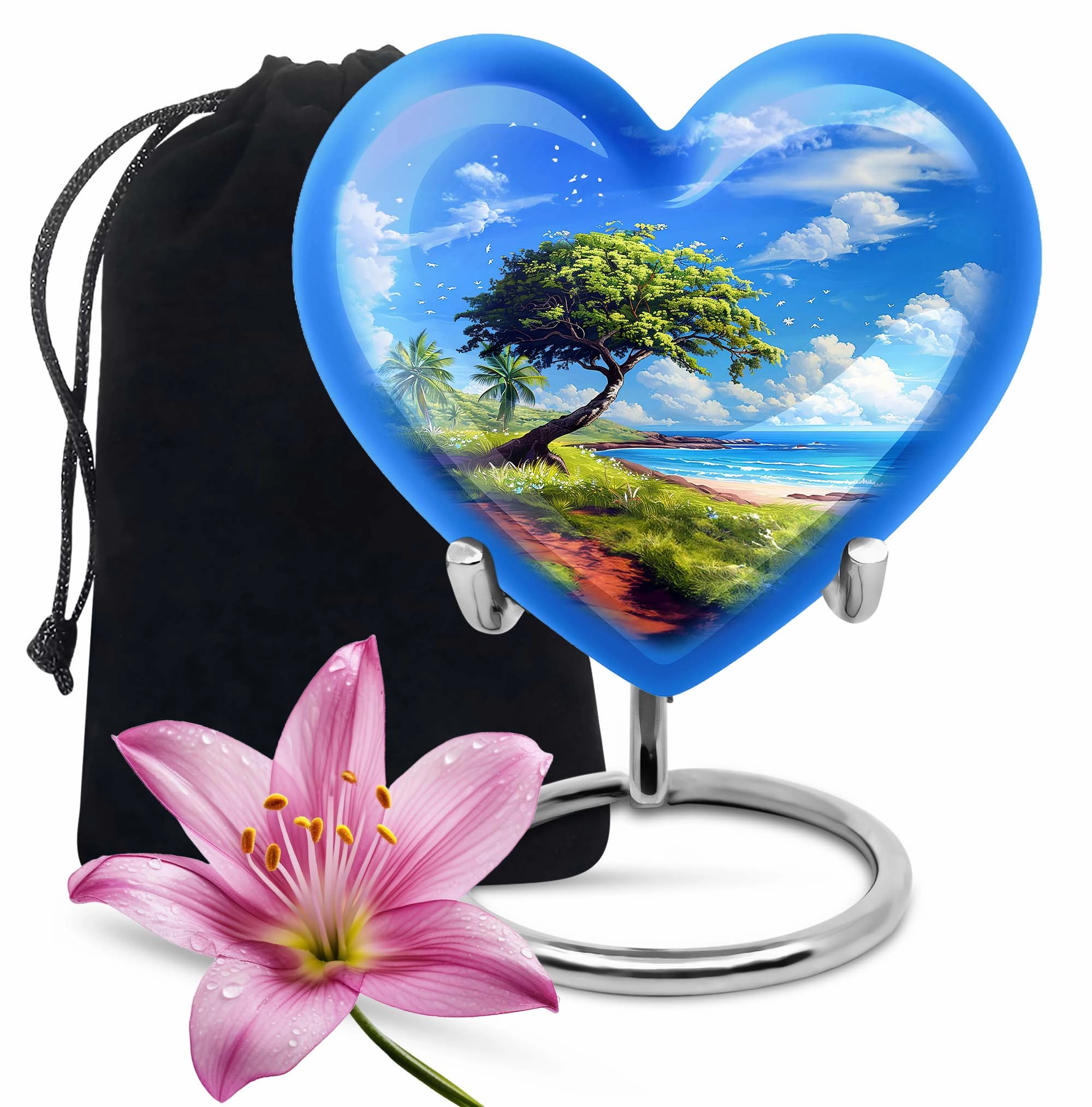 Beach Cremation Keepsake For Human Ashes Memorial & Funeral Urn