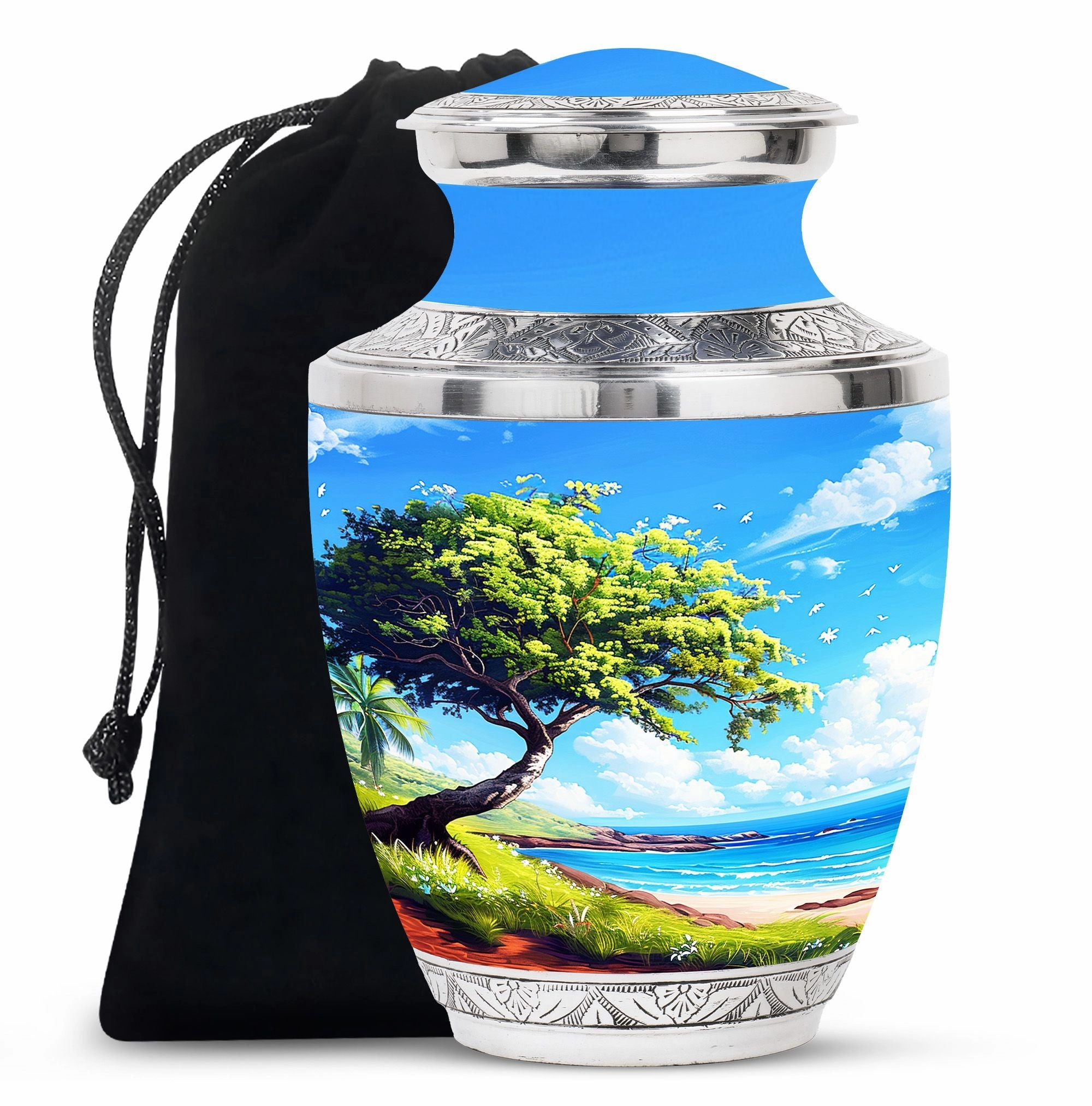 Beach Cremation Keepsake For Human Ashes Memorial & Funeral Urn
