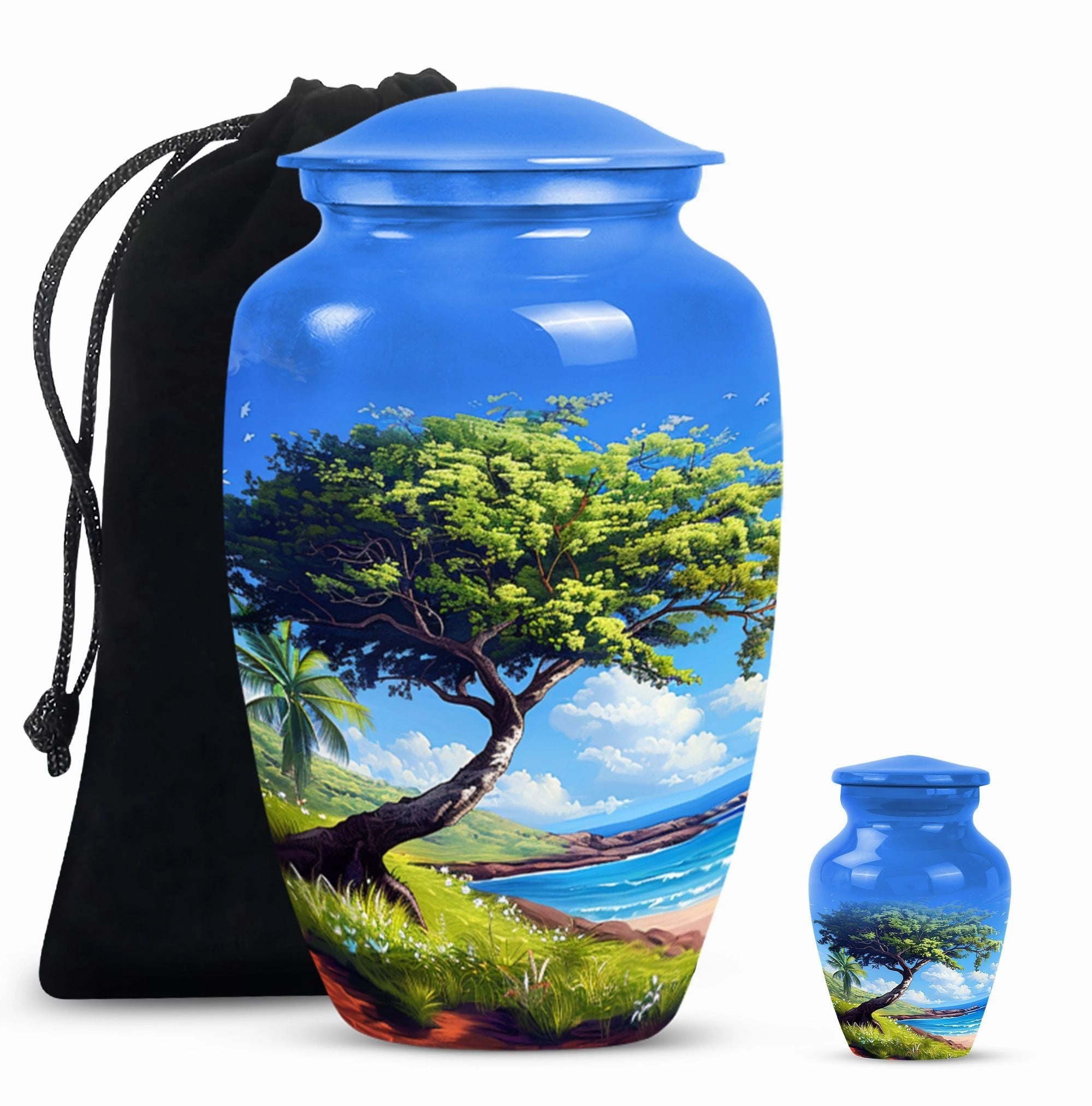 Beach Cremation Keepsake For Human Ashes Memorial & Funeral Urn
