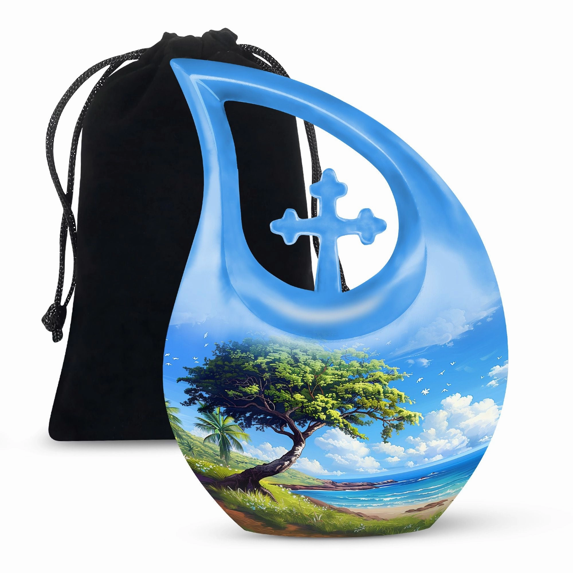 Beach Cremation Keepsake For Human Ashes Memorial & Funeral Urn
