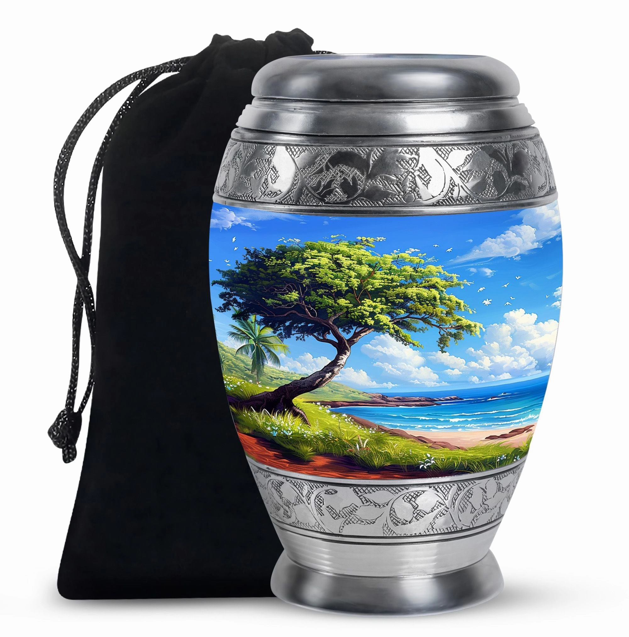 Beach Cremation Keepsake For Human Ashes Memorial & Funeral Urn