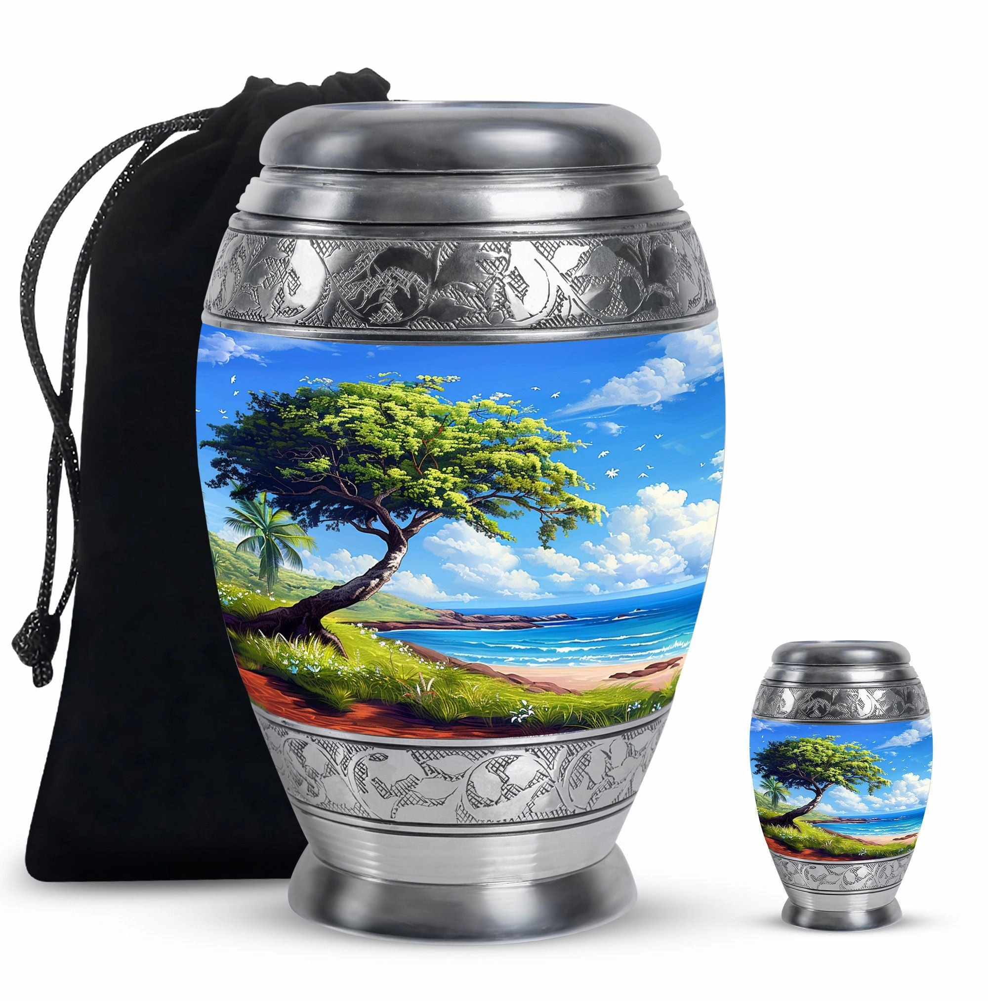 Beach Cremation Keepsake For Human Ashes Memorial & Funeral Urn
