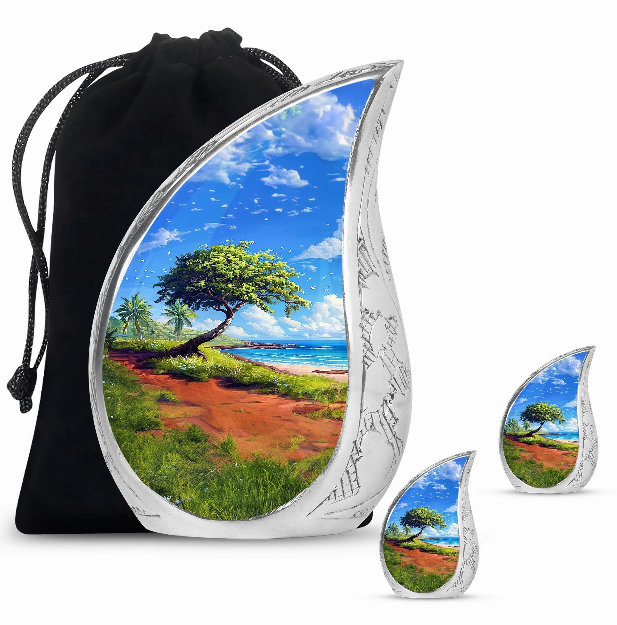 Beach Cremation Keepsake For Human Ashes Memorial & Funeral Urn