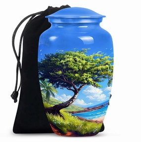 Beach Cremation Keepsake For Human Ashes Memorial & Funeral Urn