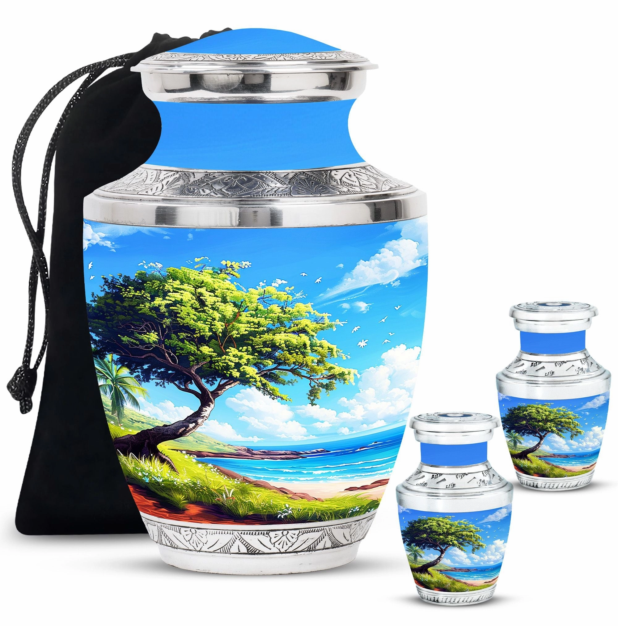 Beach Cremation Keepsake For Human Ashes Memorial & Funeral Urn