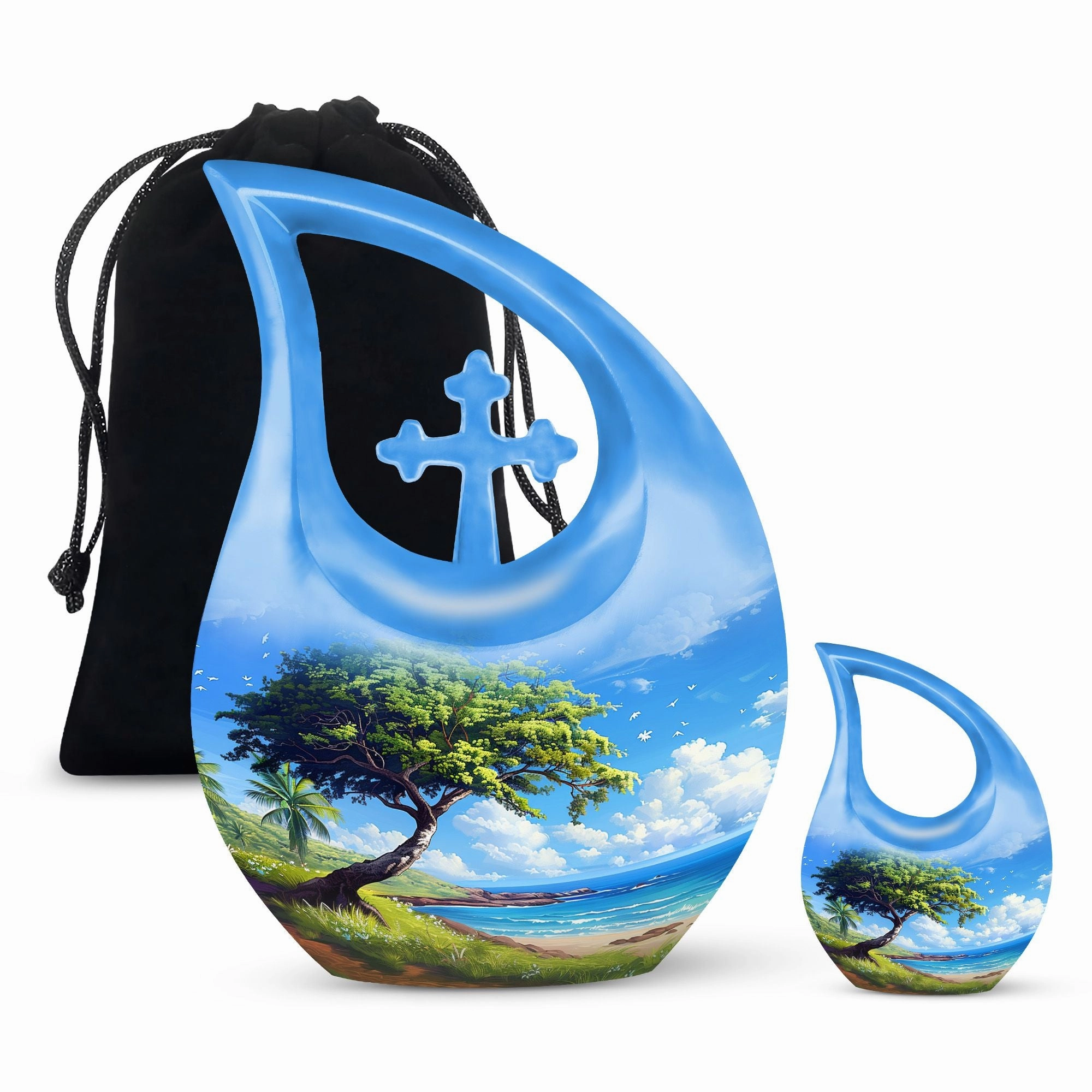 Beach Cremation Keepsake For Human Ashes Memorial & Funeral Urn