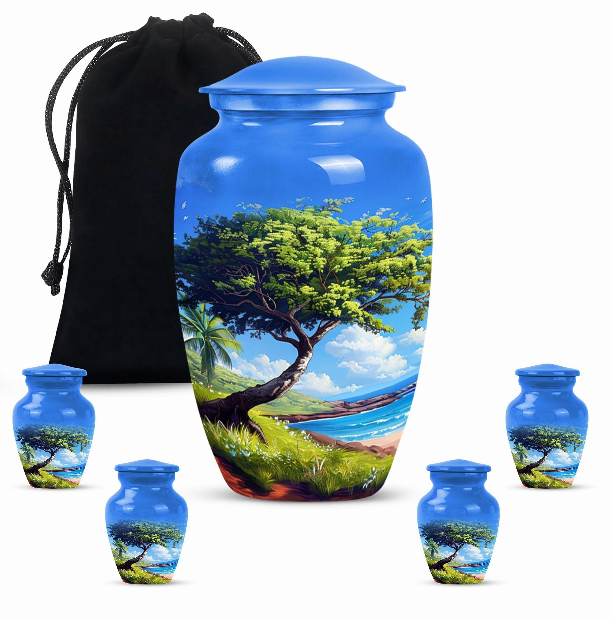 Beach Cremation Keepsake For Human Ashes Memorial & Funeral Urn