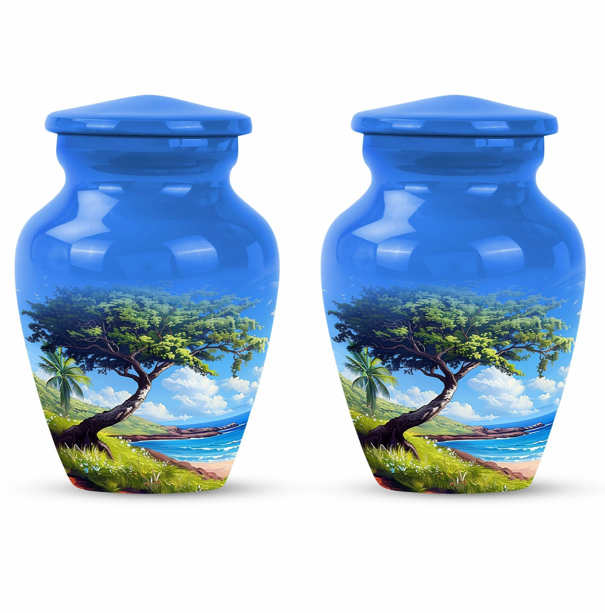 Beach Cremation Keepsake For Human Ashes Memorial & Funeral Urn