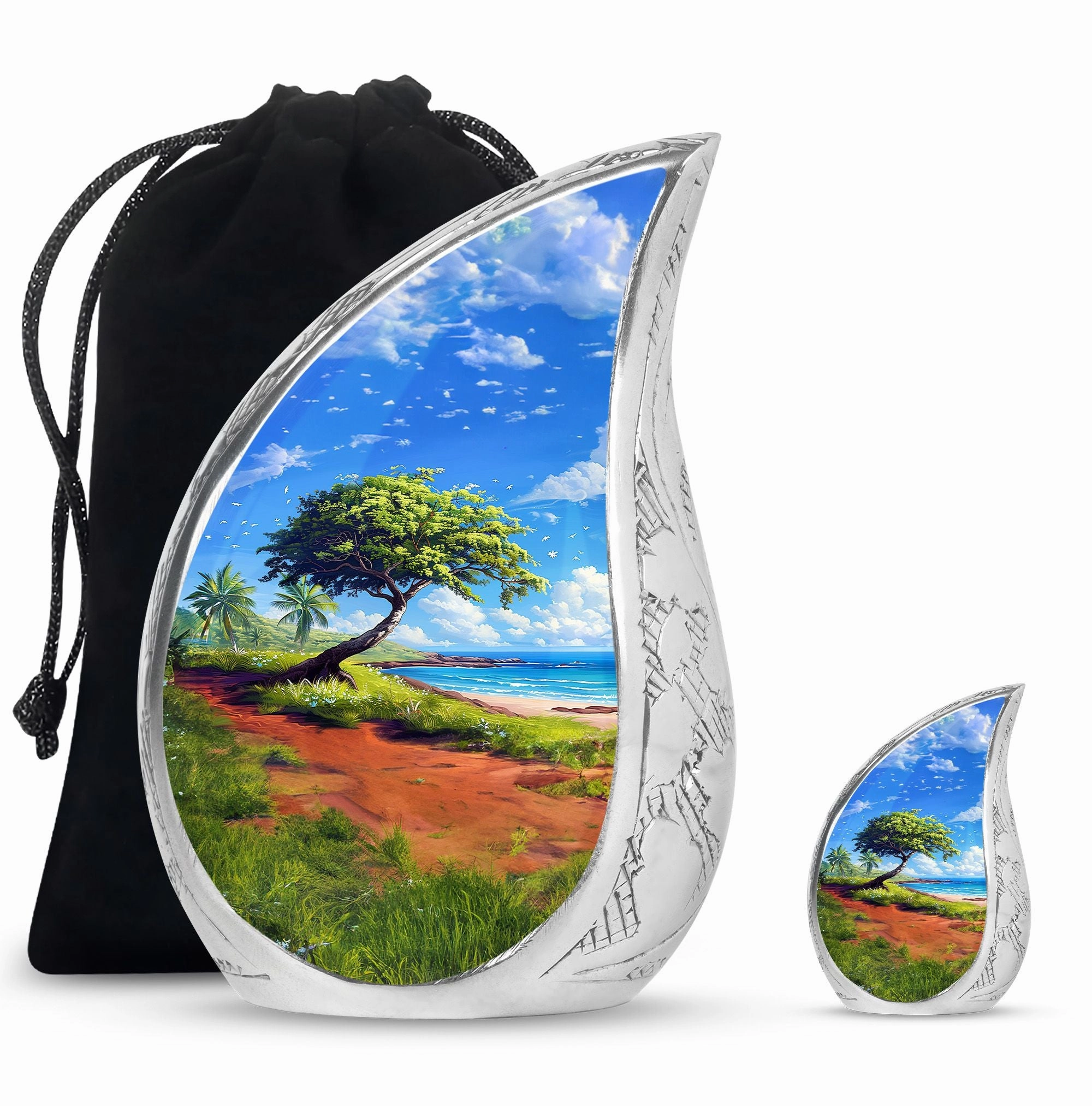 Beach Cremation Keepsake For Human Ashes Memorial & Funeral Urn