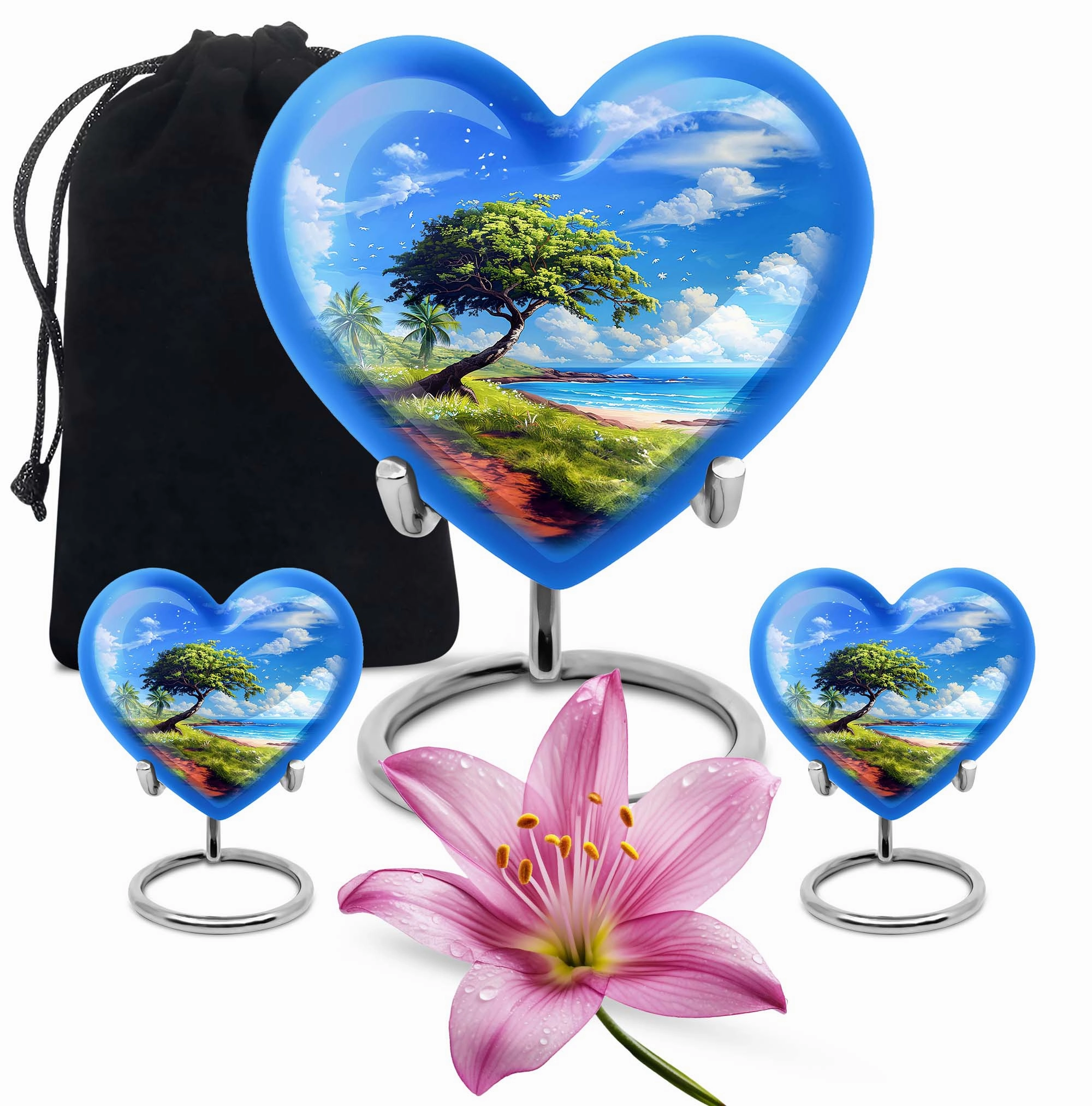 Beach Cremation Keepsake For Human Ashes Memorial & Funeral Urn