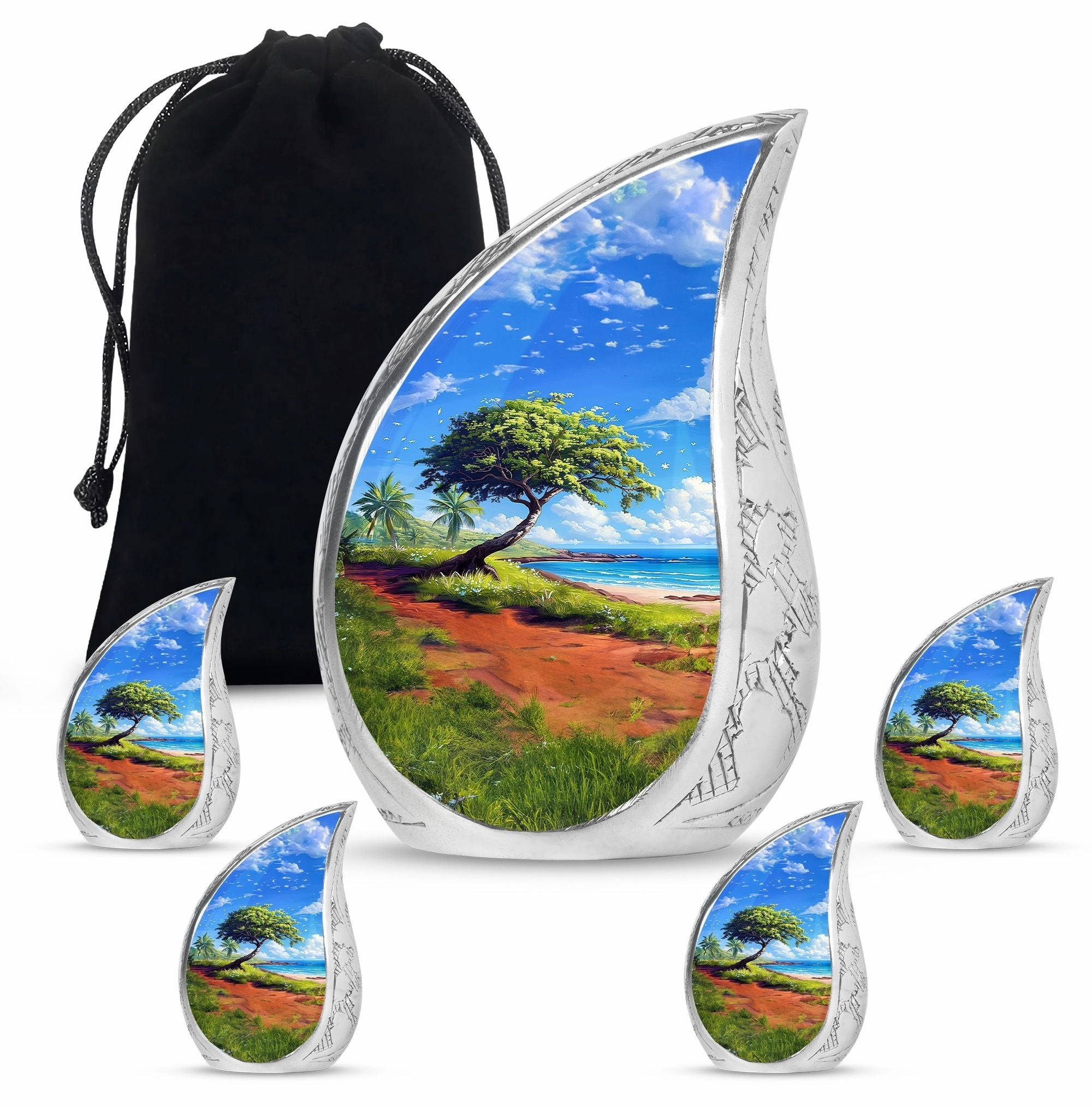 Beach Cremation Keepsake For Human Ashes Memorial & Funeral Urn