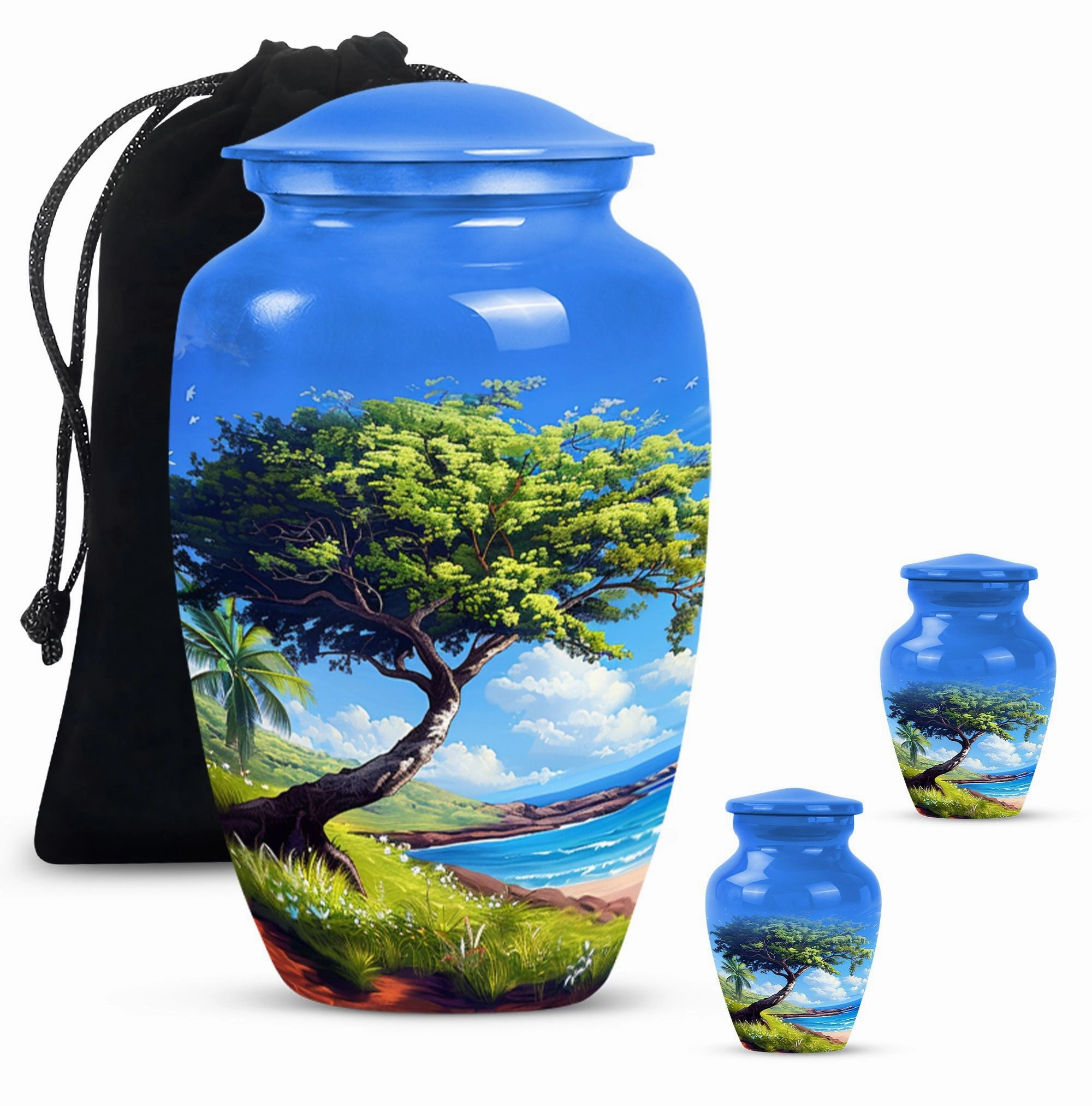 Beach Cremation Keepsake For Human Ashes Memorial & Funeral Urn