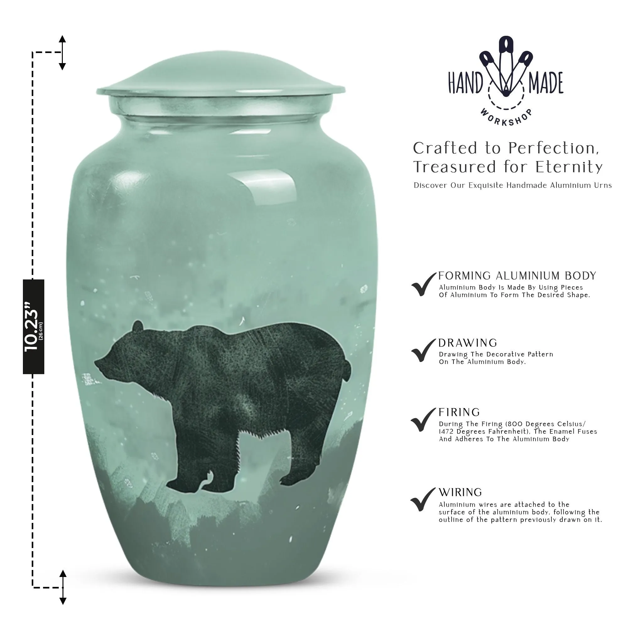 Bear Love: Dignified Farewell - Memorial Funeral Urn