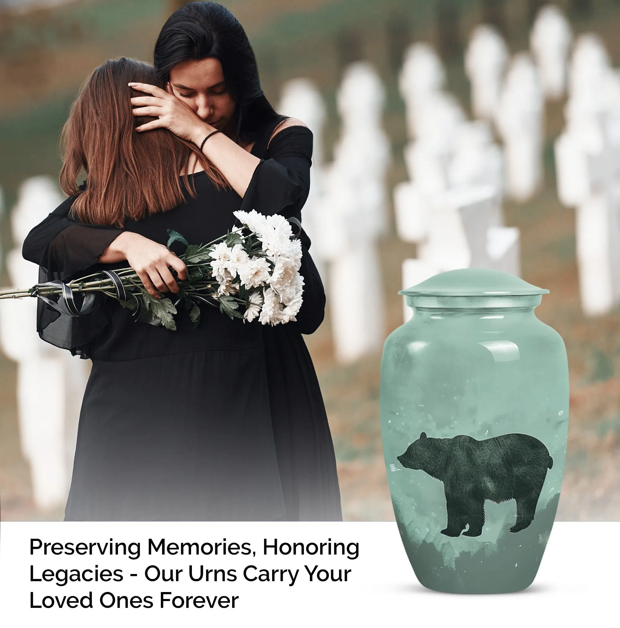 Bear Love: Dignified Farewell - Memorial Funeral Urn