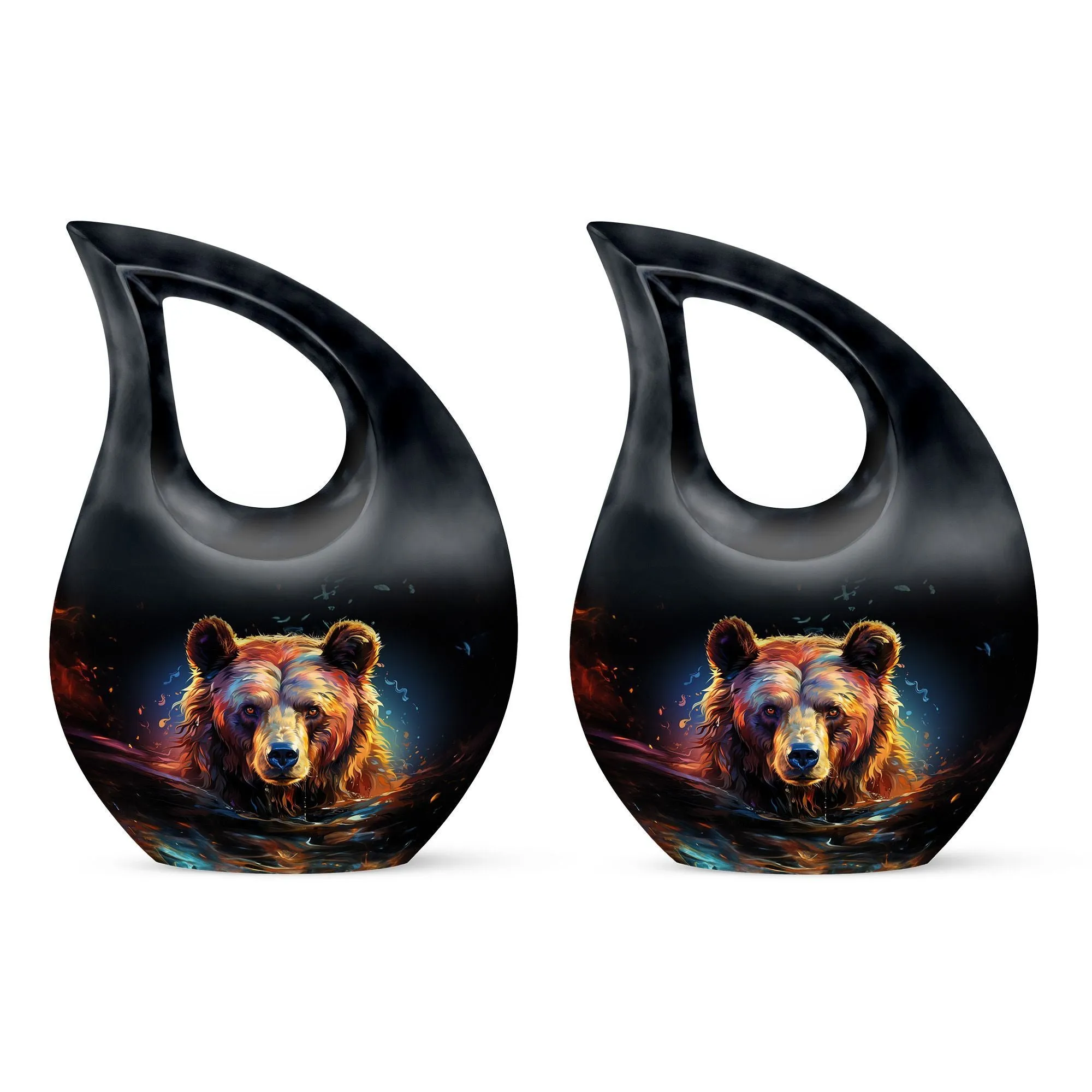 Bear Urn : Extra Large Metal Cremation Memorial Urn For Ashes