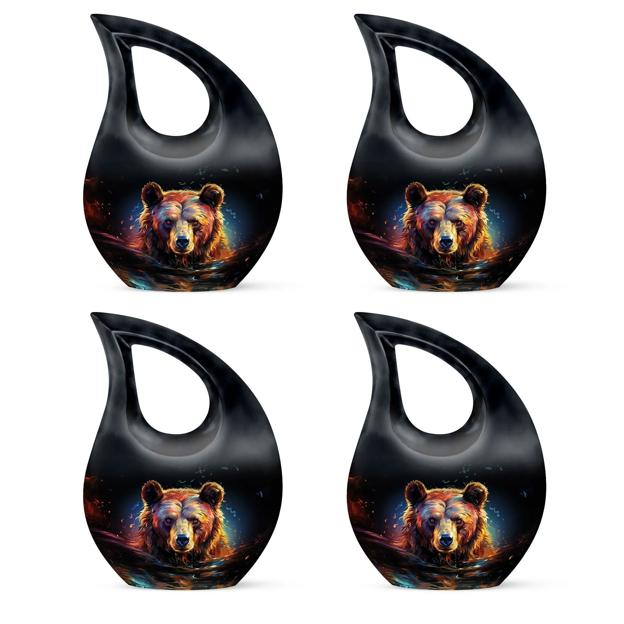 Bear Urn : Extra Large Metal Cremation Memorial Urn For Ashes