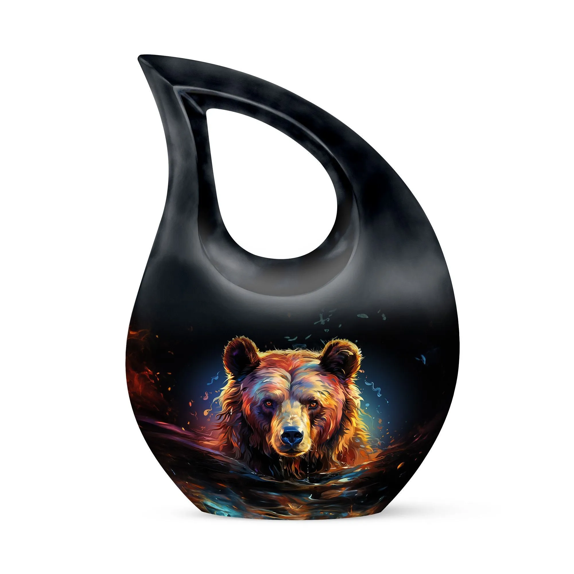 Bear Urn : Extra Large Metal Cremation Memorial Urn For Ashes