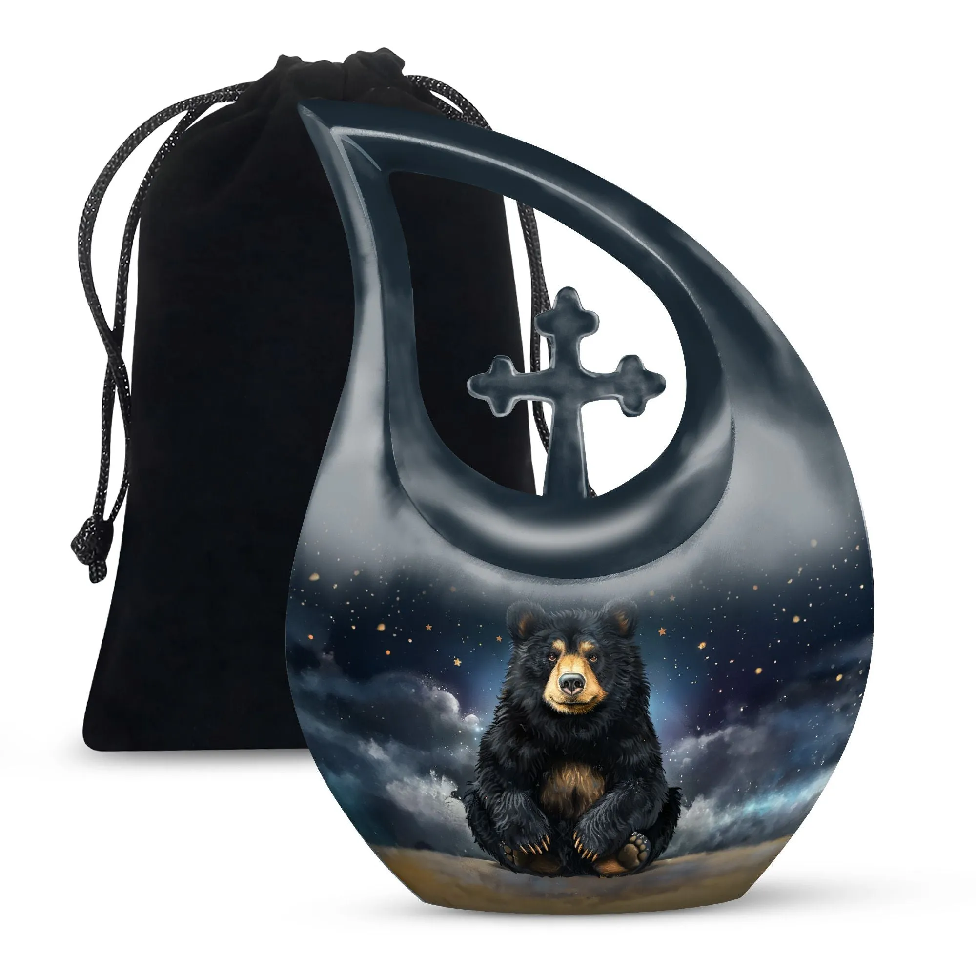 Bear Urn -  Personalized Small Cremation Urn For Human Ashes