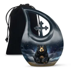 Bear Urn -  Personalized Small Cremation Urn For Human Ashes