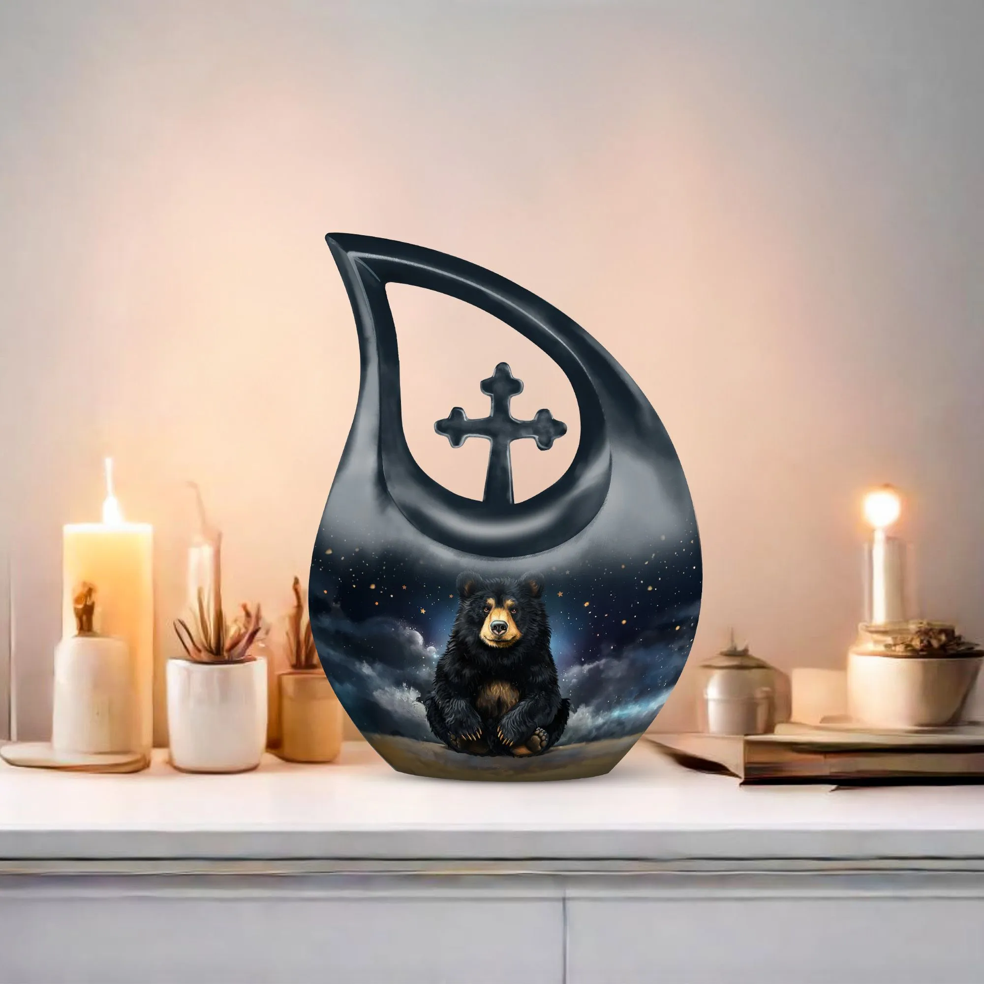 Bear Urn -  Personalized Small Cremation Urn For Human Ashes