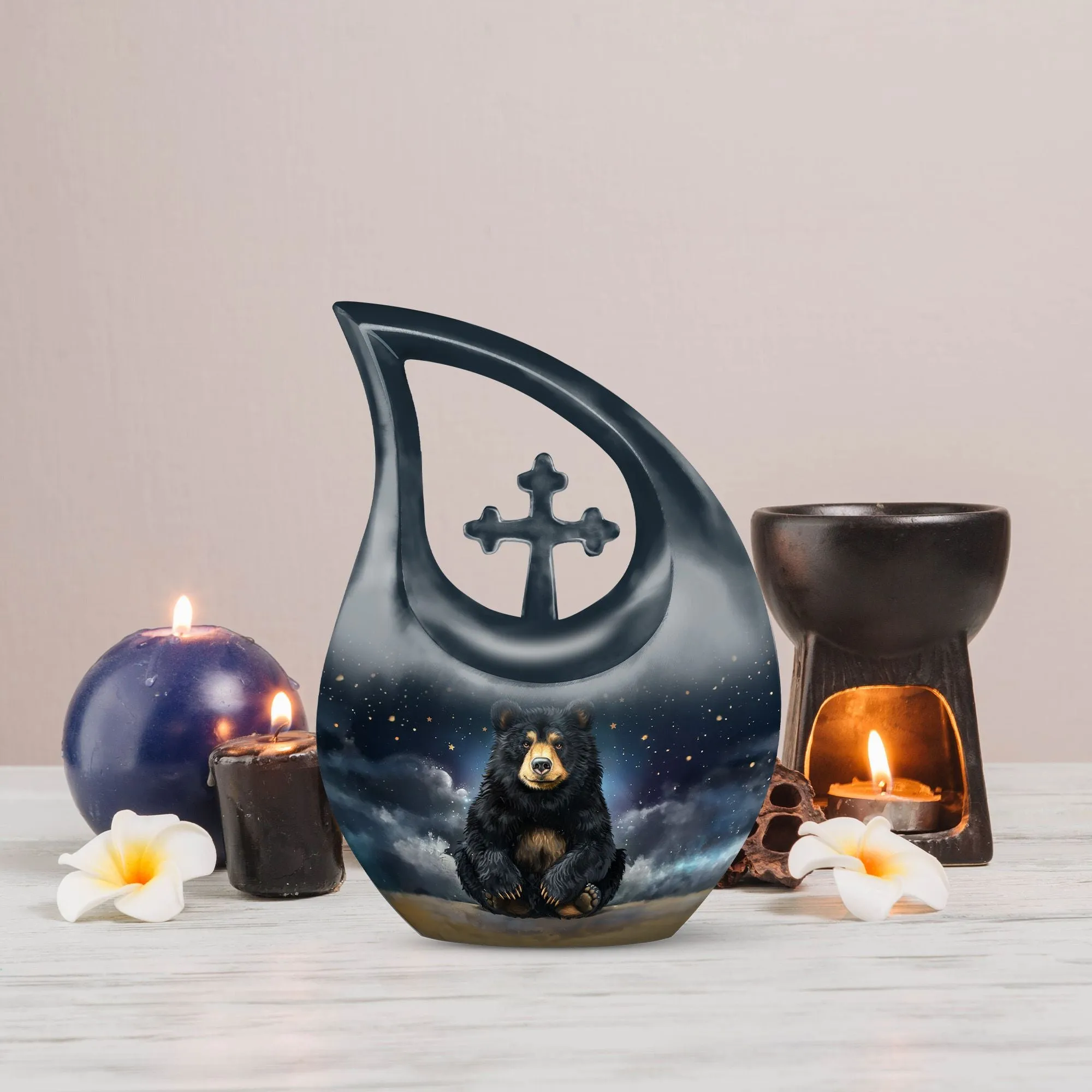Bear Urn -  Personalized Small Cremation Urn For Human Ashes