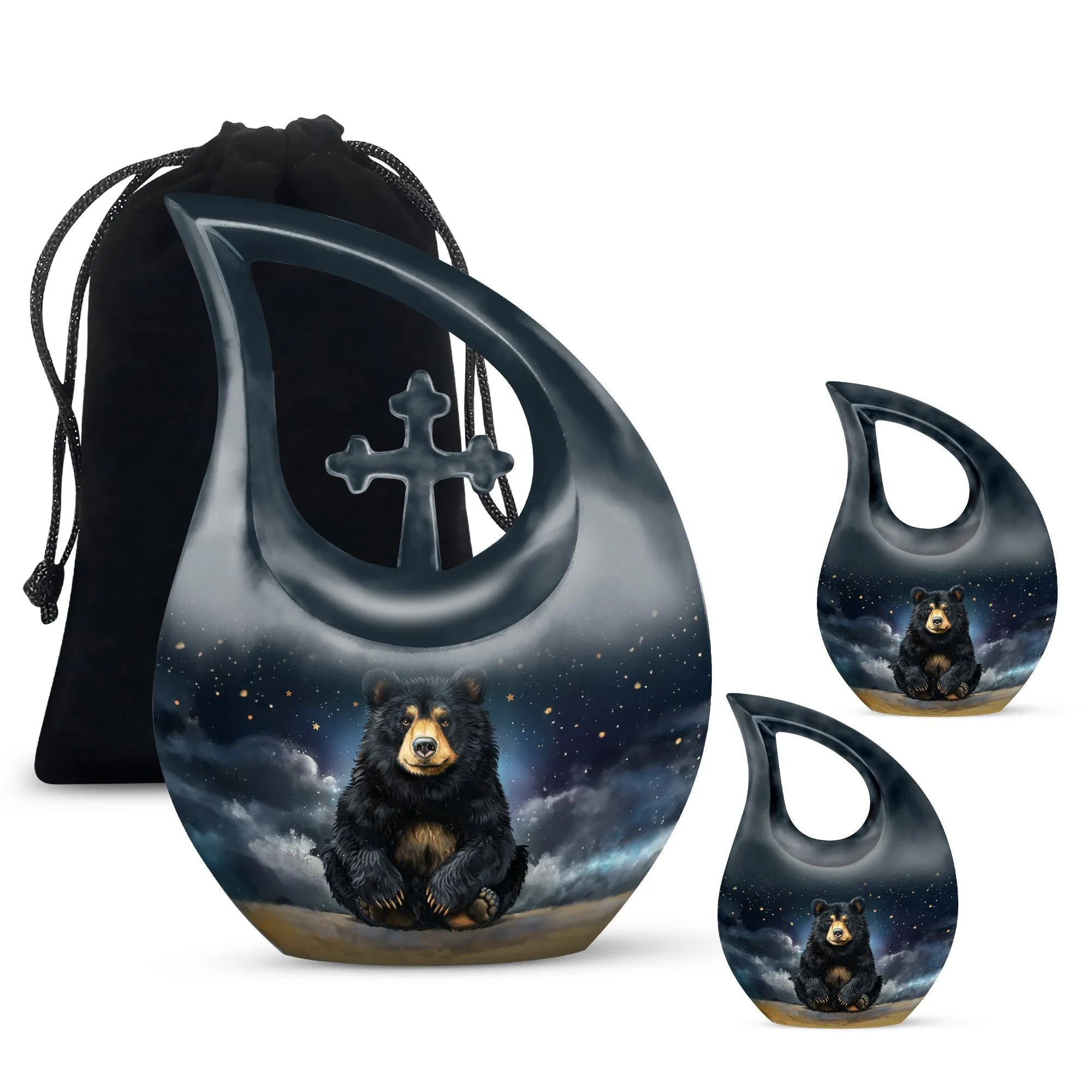 Bear Urn -  Personalized Small Cremation Urn For Human Ashes
