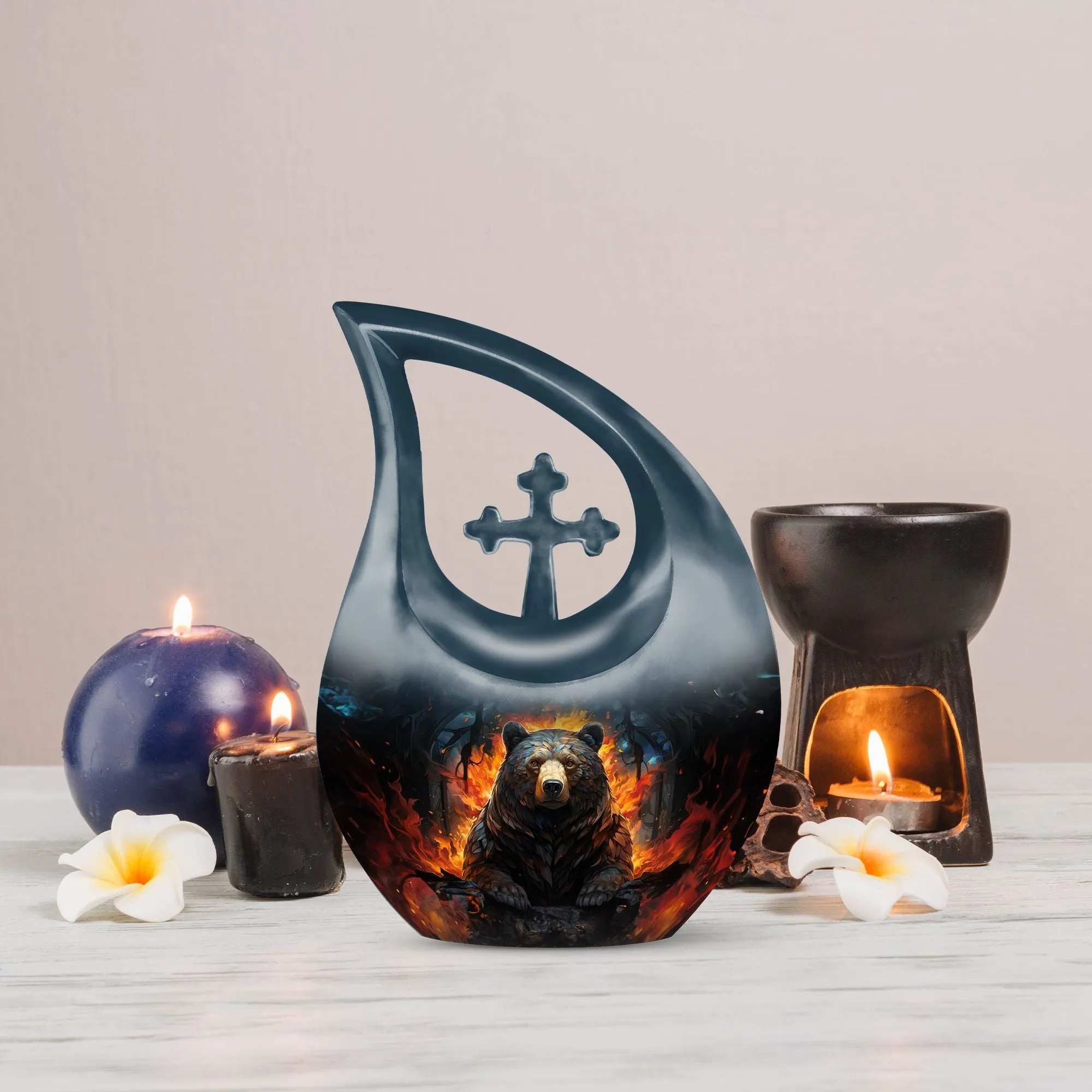Bear Urn, Personalized Small Cremation Urn For Human Ashes