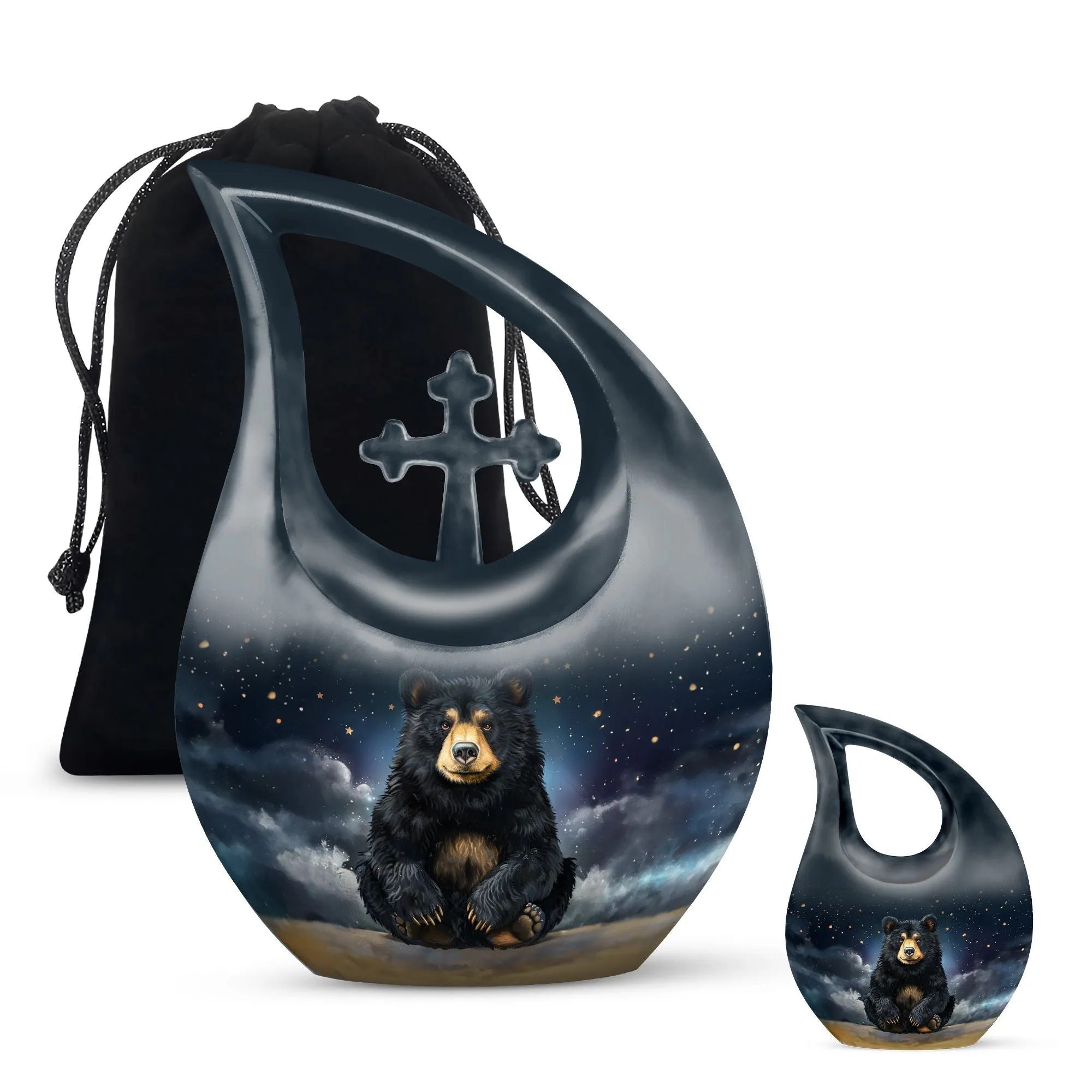 Bear Urn -  Personalized Small Cremation Urn For Human Ashes