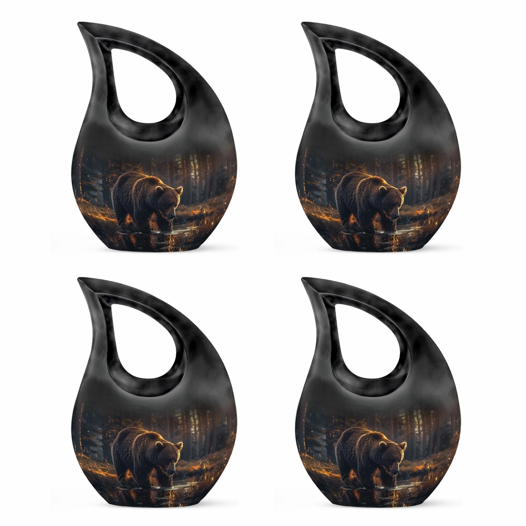 Bear Urn : Extra Large Metal Cremation Memorial Urn For Ashes