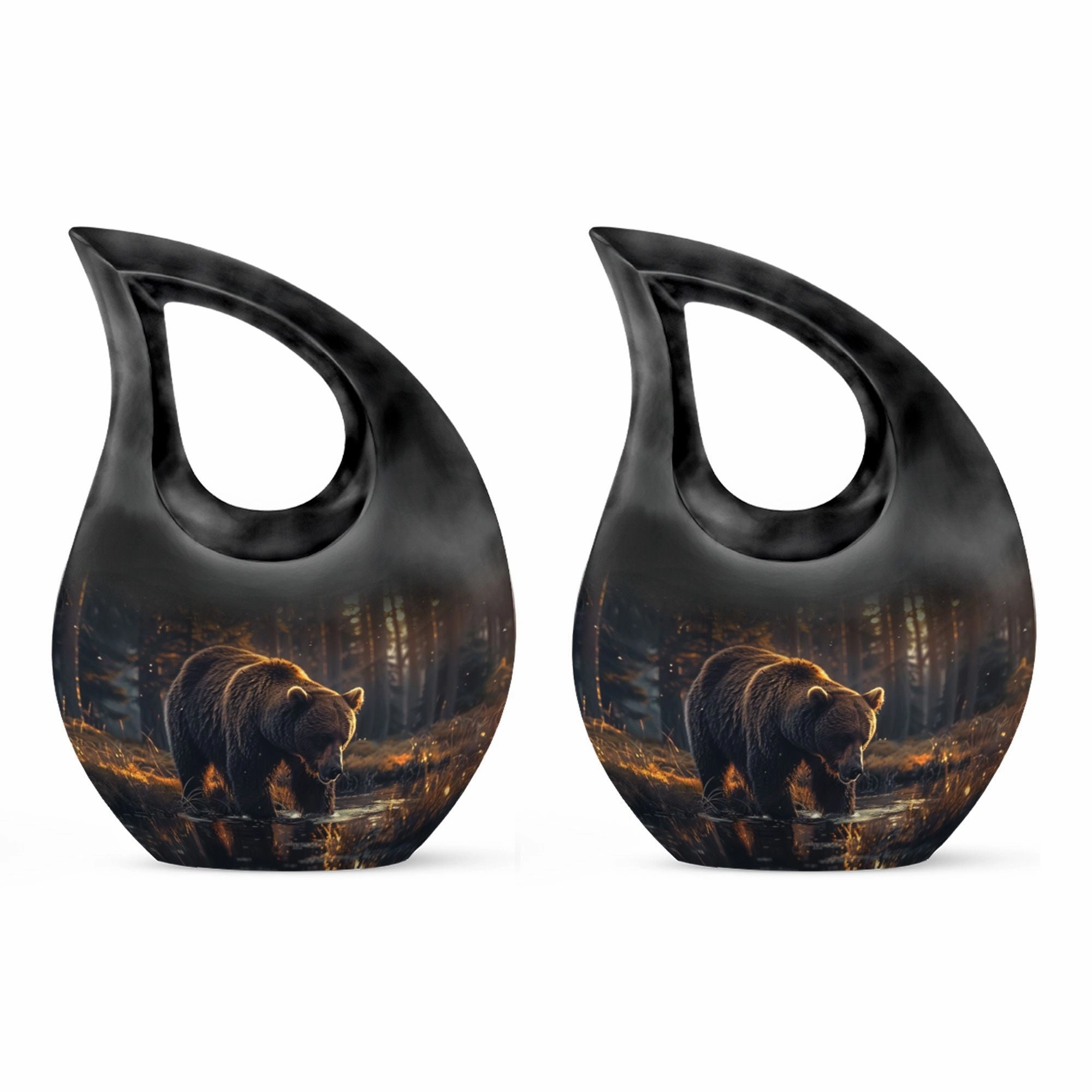 Bear Urn : Extra Large Metal Cremation Memorial Urn For Ashes