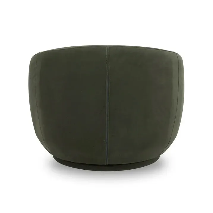 Better Homes & Gardens BHS336211066023 Mira Velvet Swivel Chair, Olive