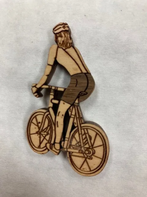 Bicycle Road Home Wood Cremation Urn
