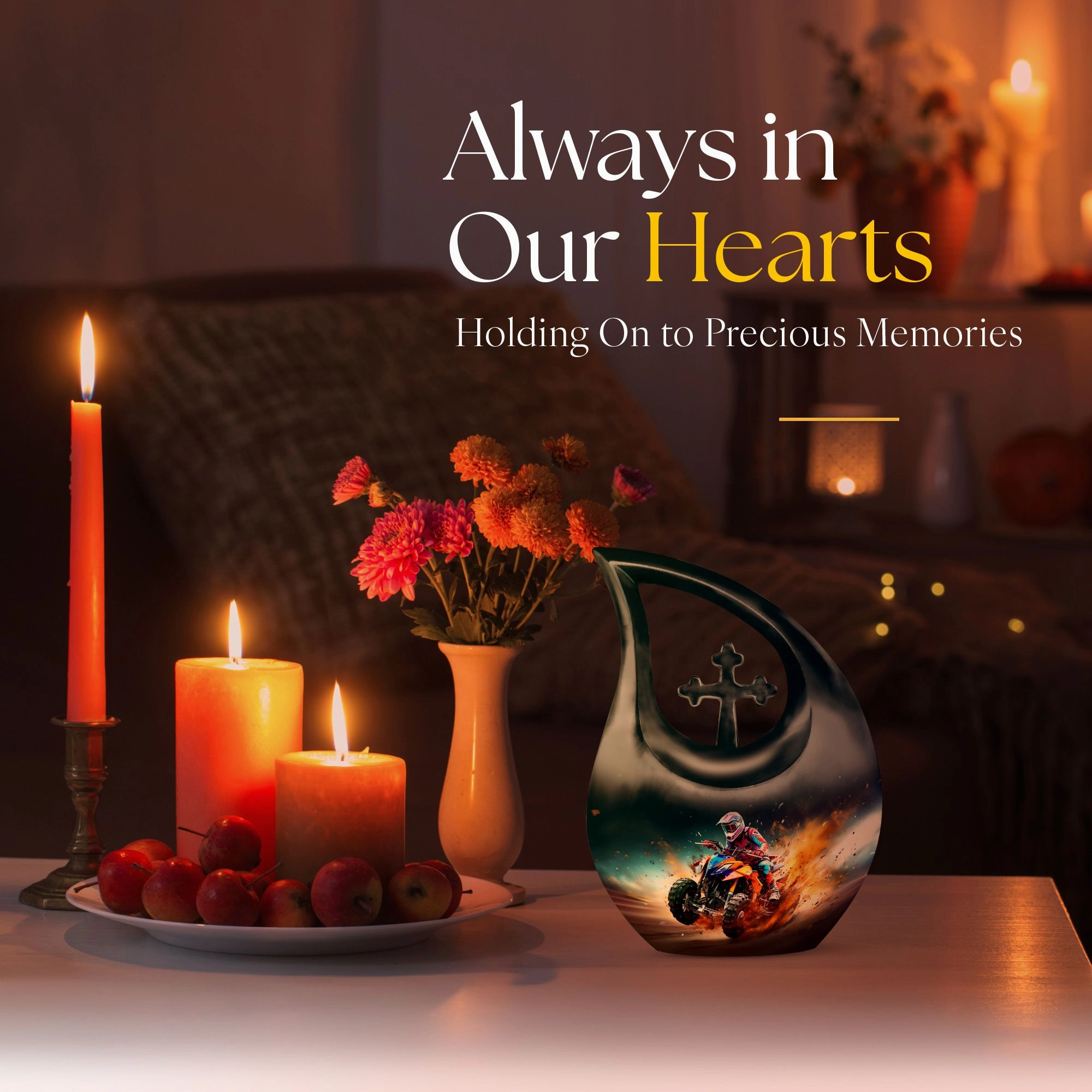 Bike Race Urn: Enduring Memorial Cremation Urn