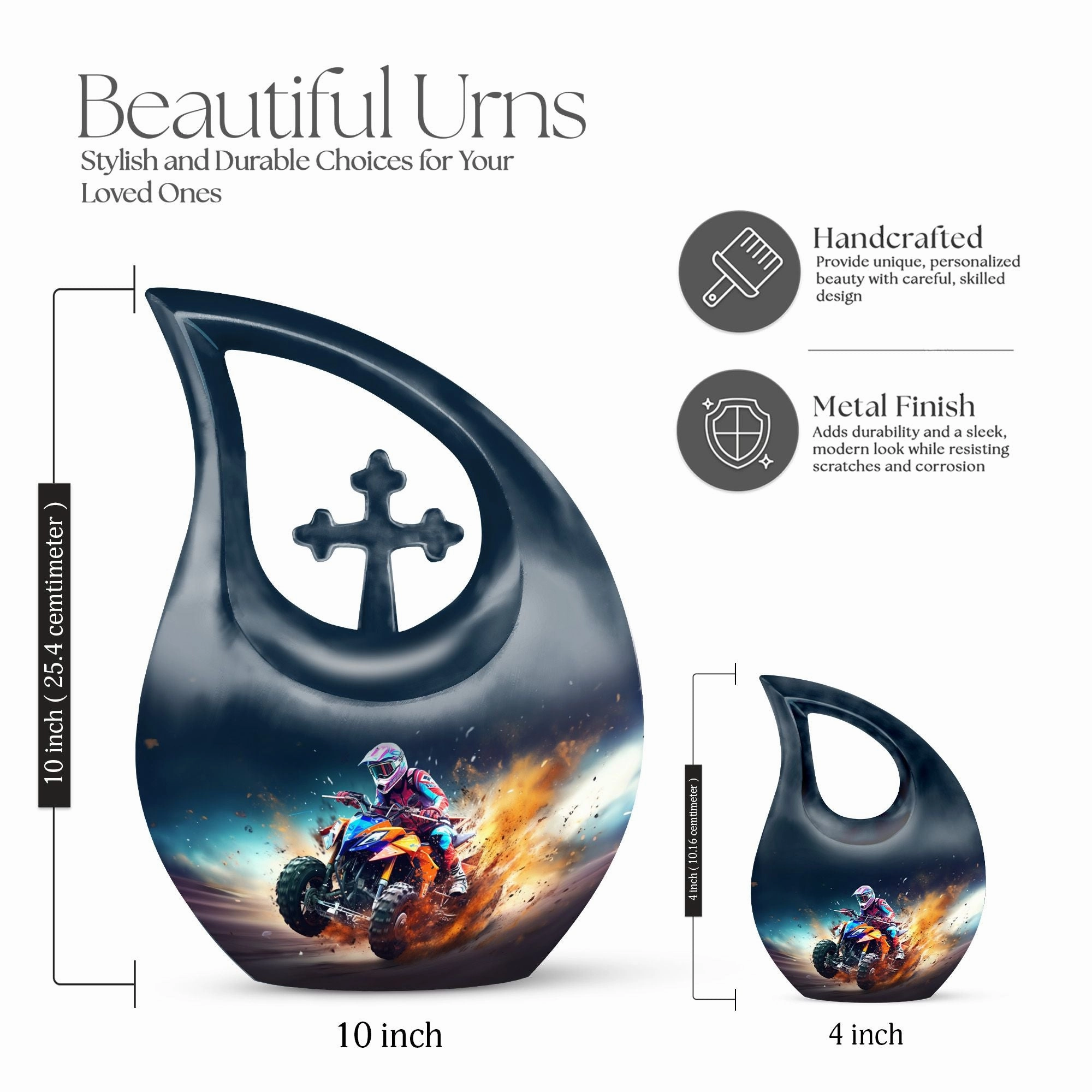 Bike Race Urn: Enduring Memorial Cremation Urn