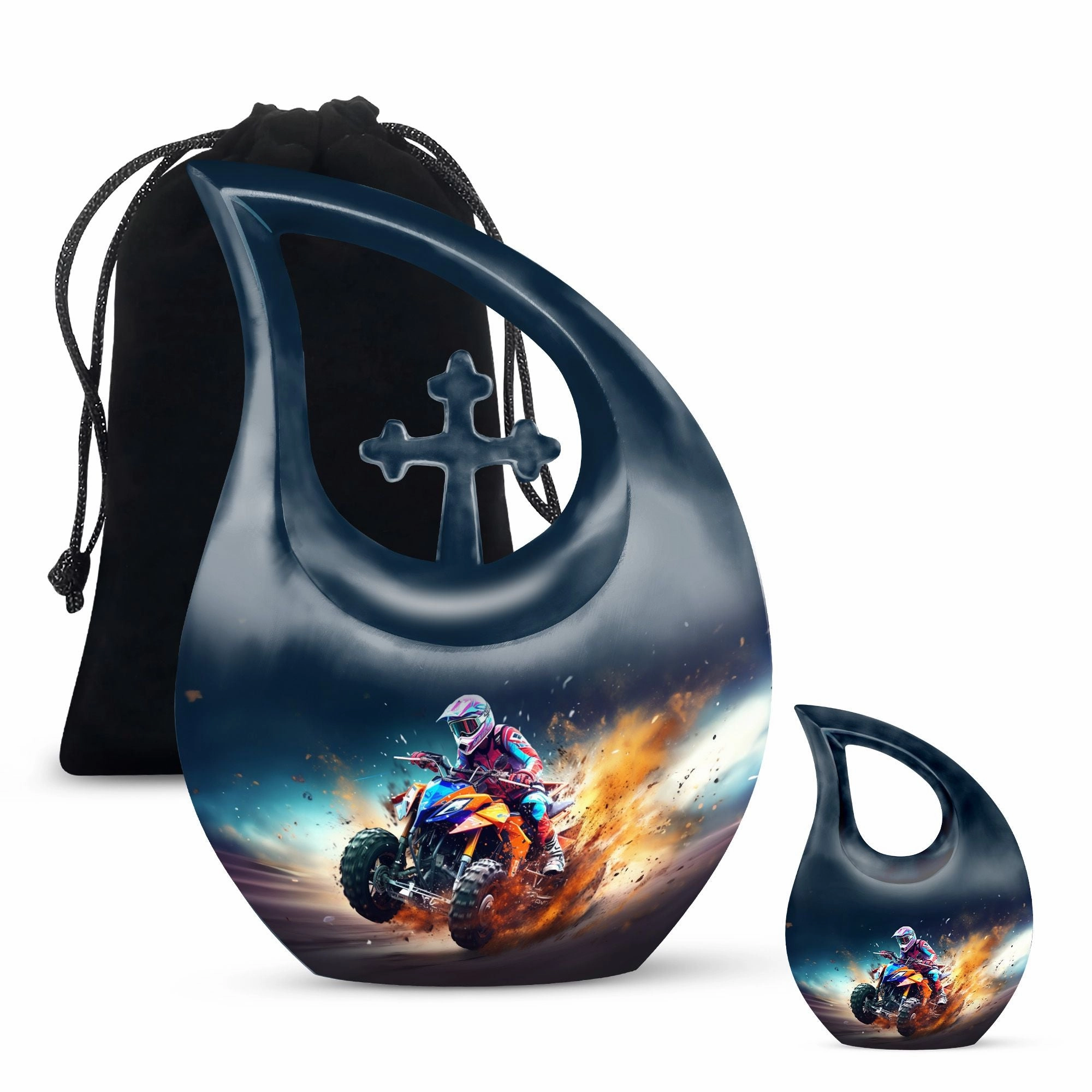 Bike Race Urn: Enduring Memorial Cremation Urn